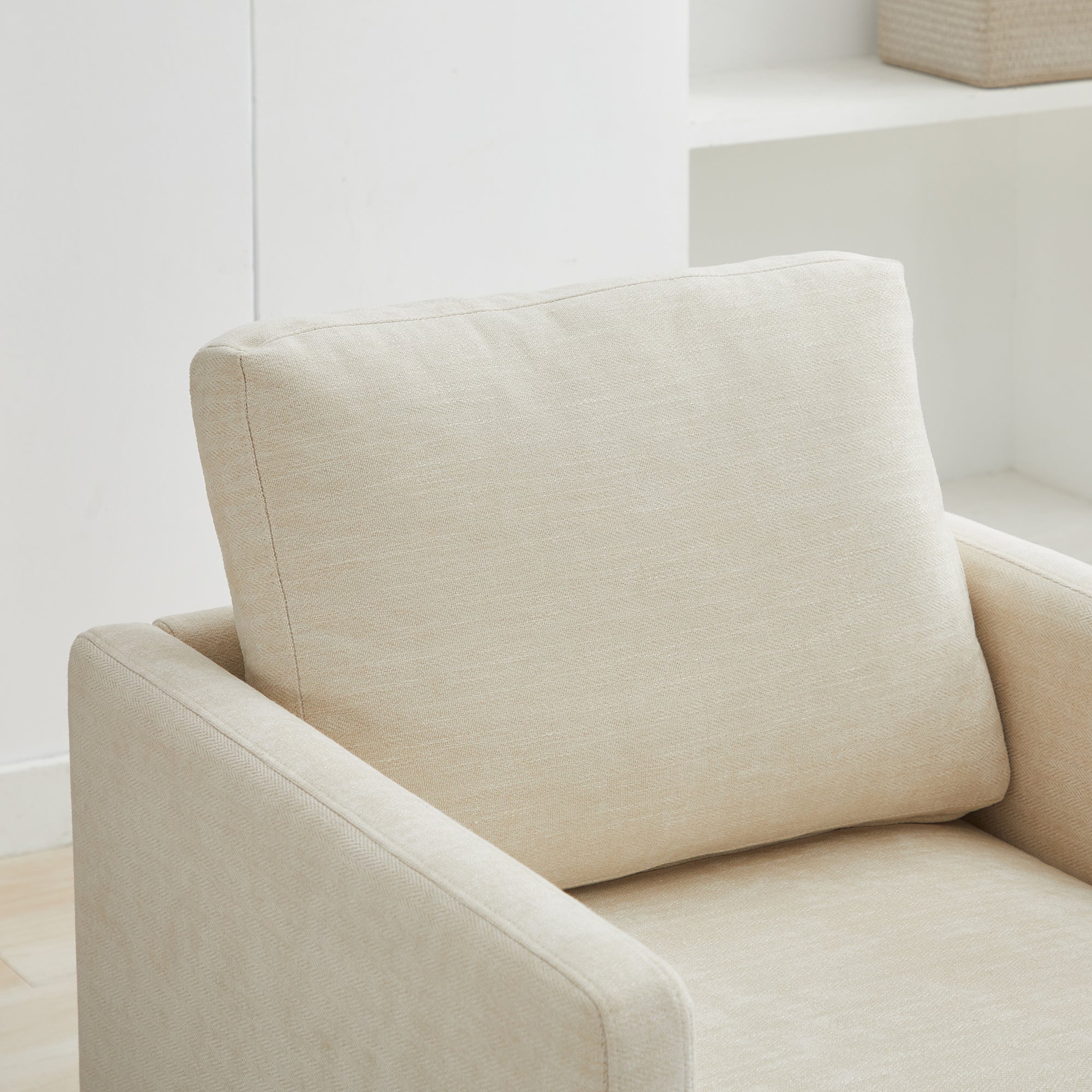 Modern Square Upholstered Swivel Accent Chair