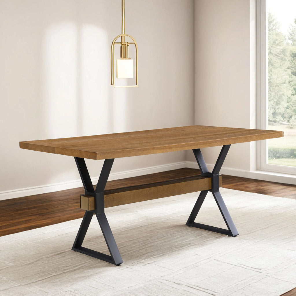 Hartsdale Farmhouse X-Shaped Dining Table