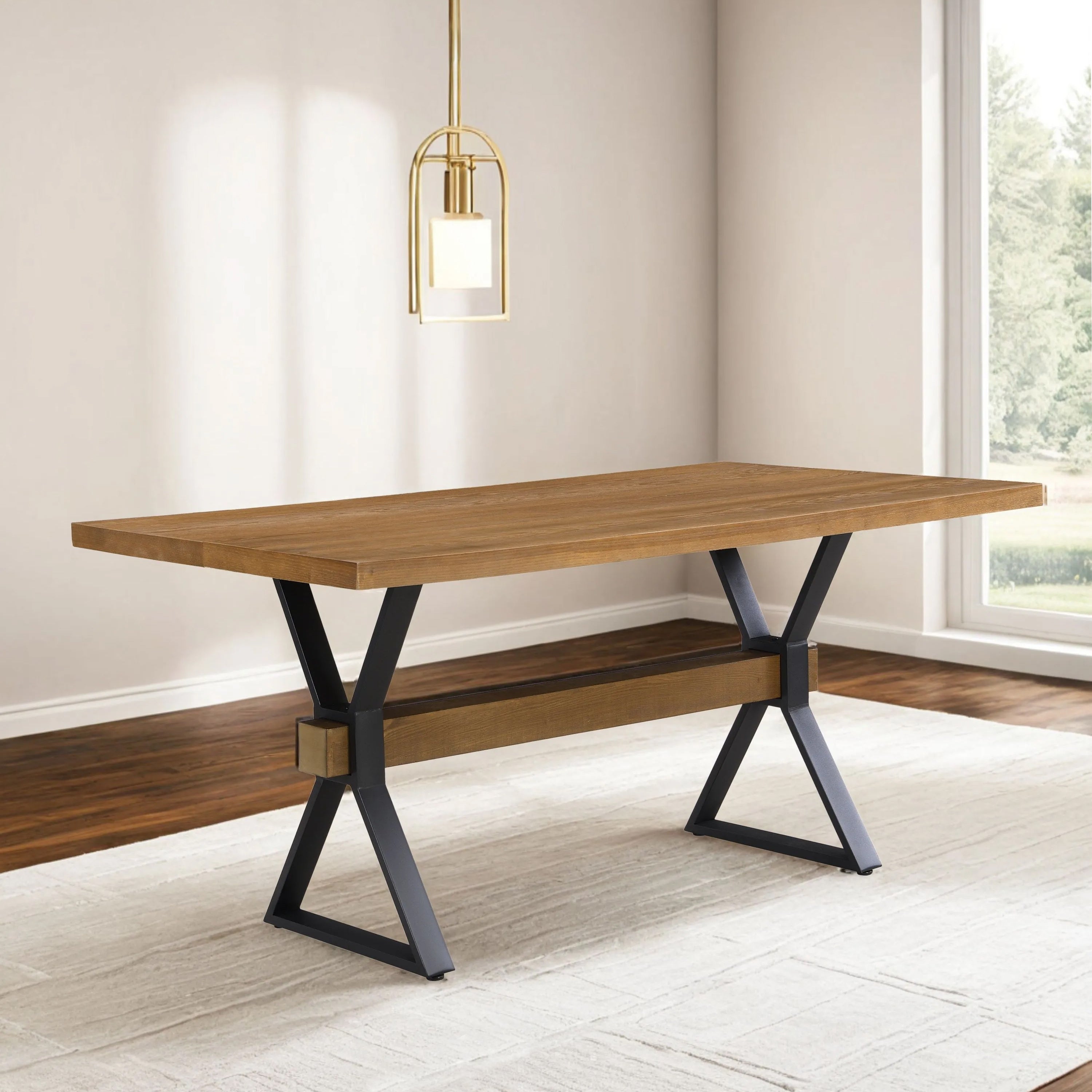 Hartsdale Farmhouse X-Shaped Dining Table