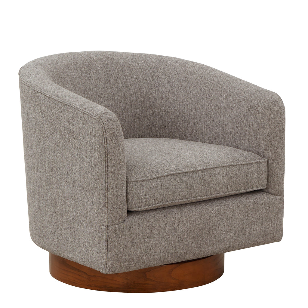 Miramar Wood Base Swivel Club Accent Chair