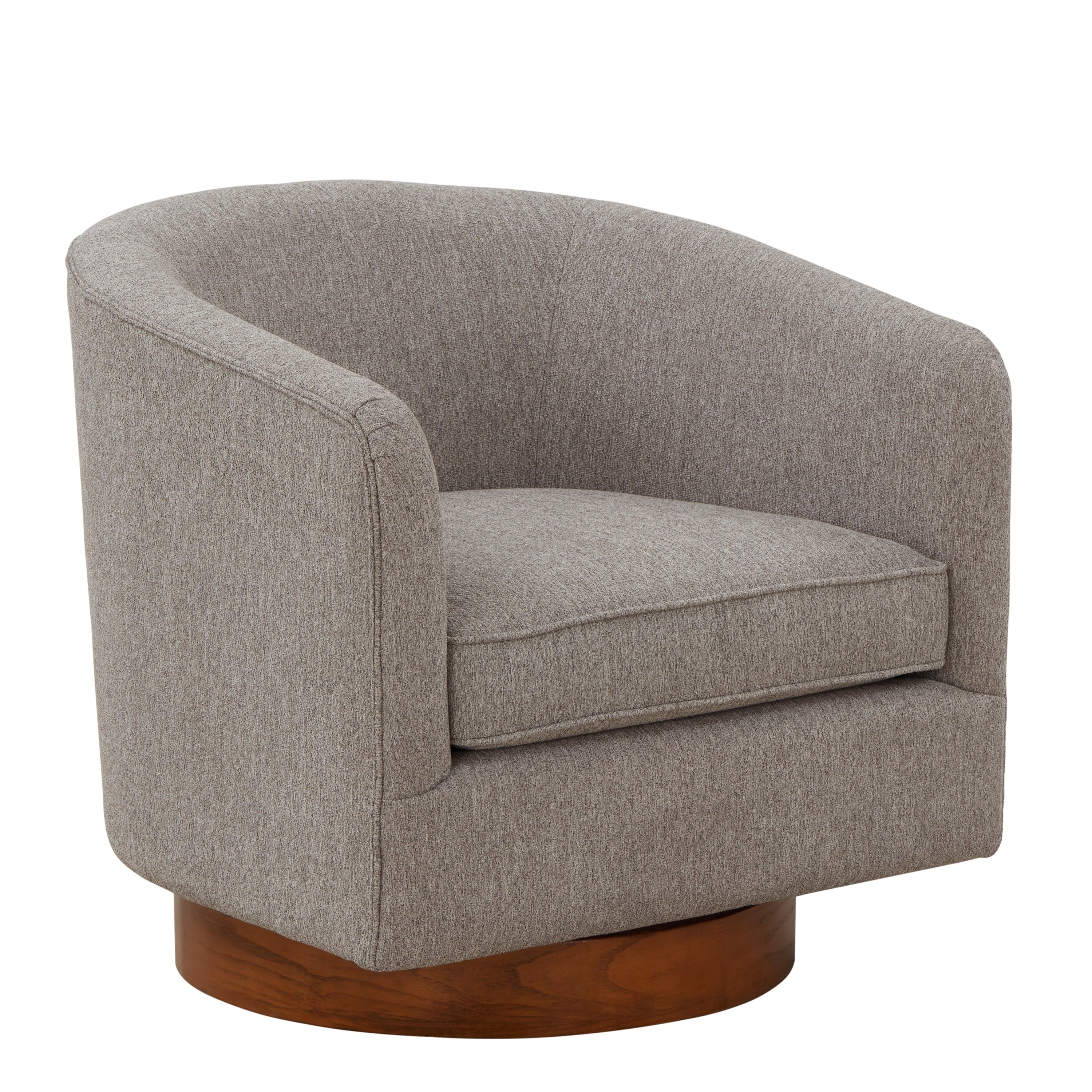 Miramar Wood Base Swivel Club Accent Chair