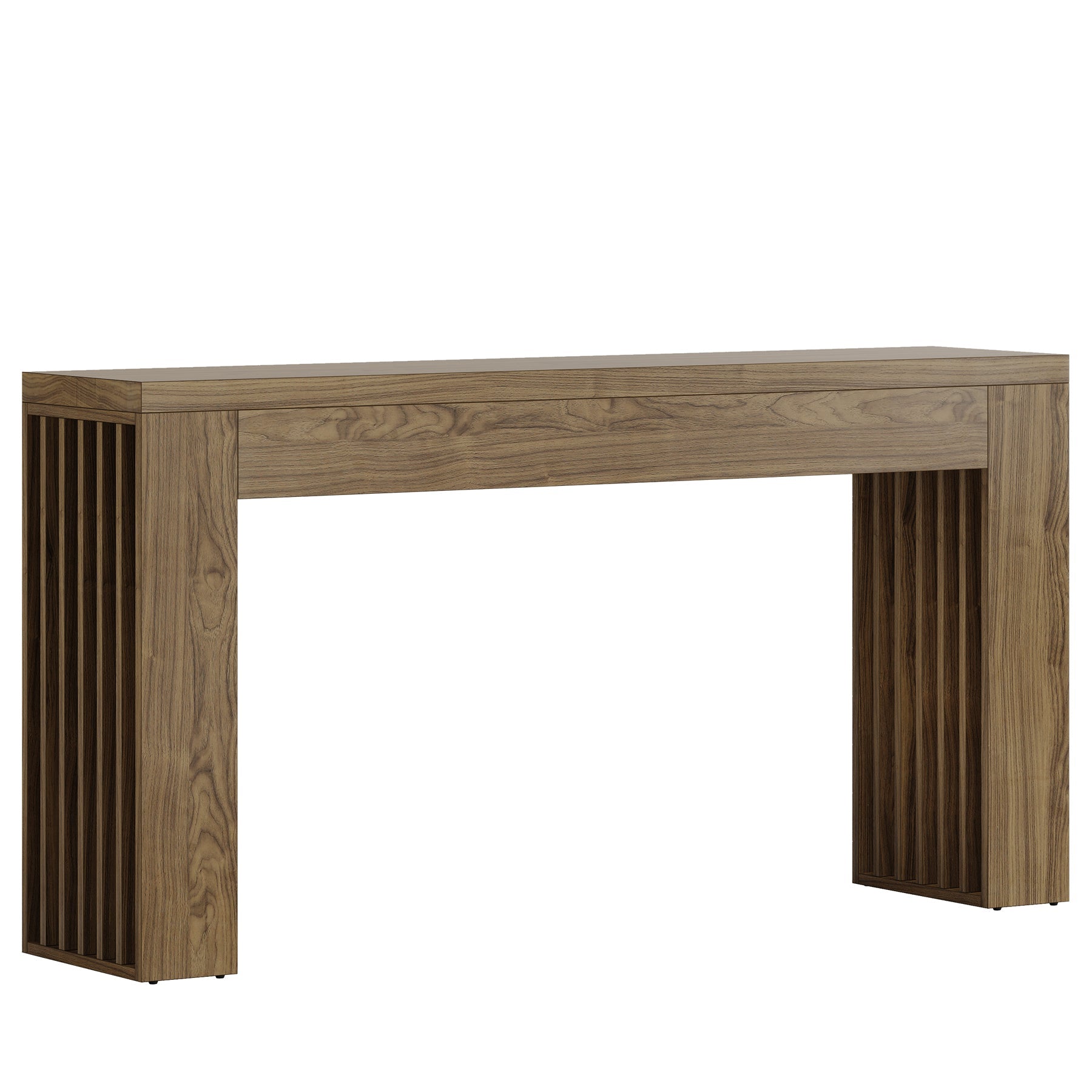 Langley Farmhouse Console Table with Vertical Slat Legs