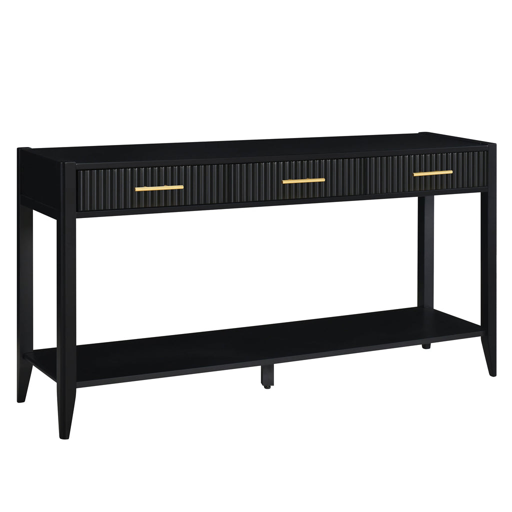 Fluted Drawer Contemporary Entryway Console Table