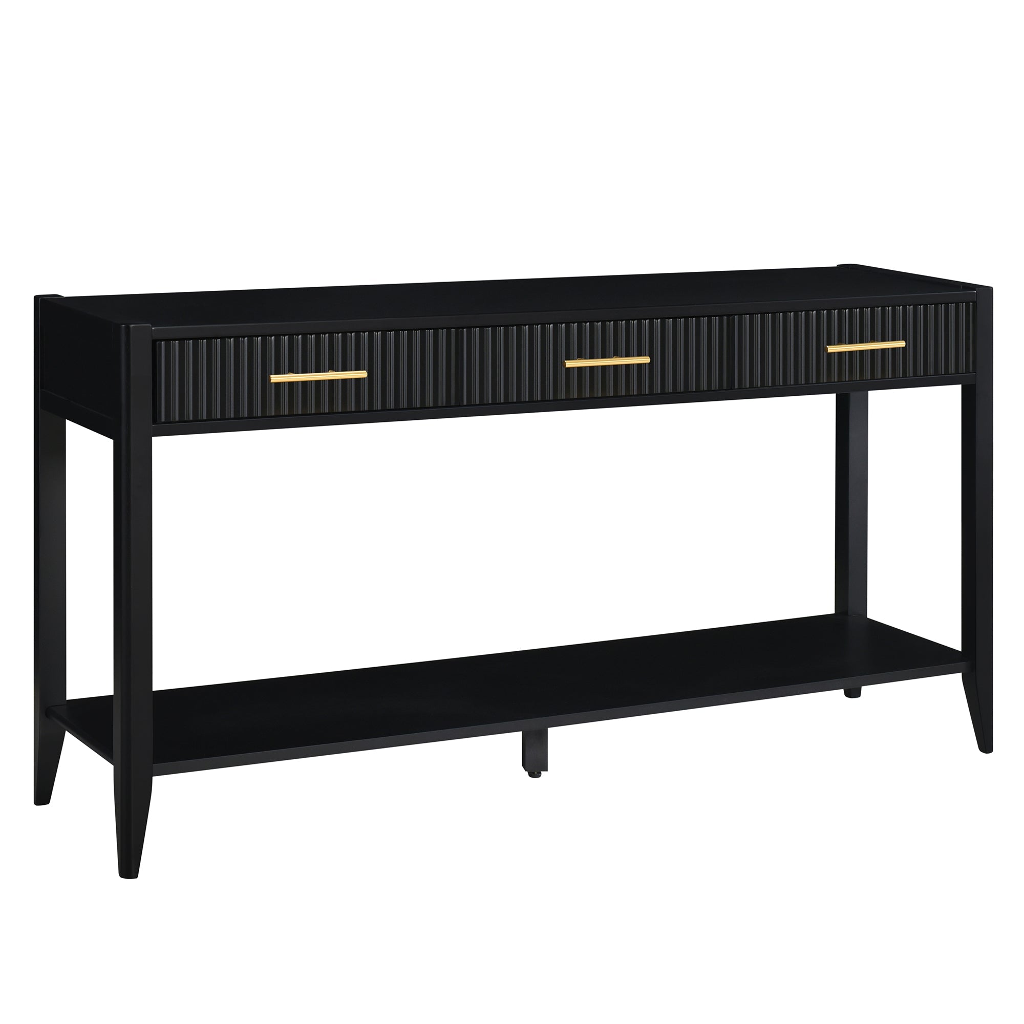 Fluted Drawer Contemporary Entryway Console Table