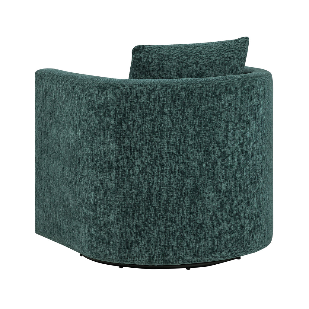 Sutton Light Grey Performance Fabric Swivel Barrel Chair