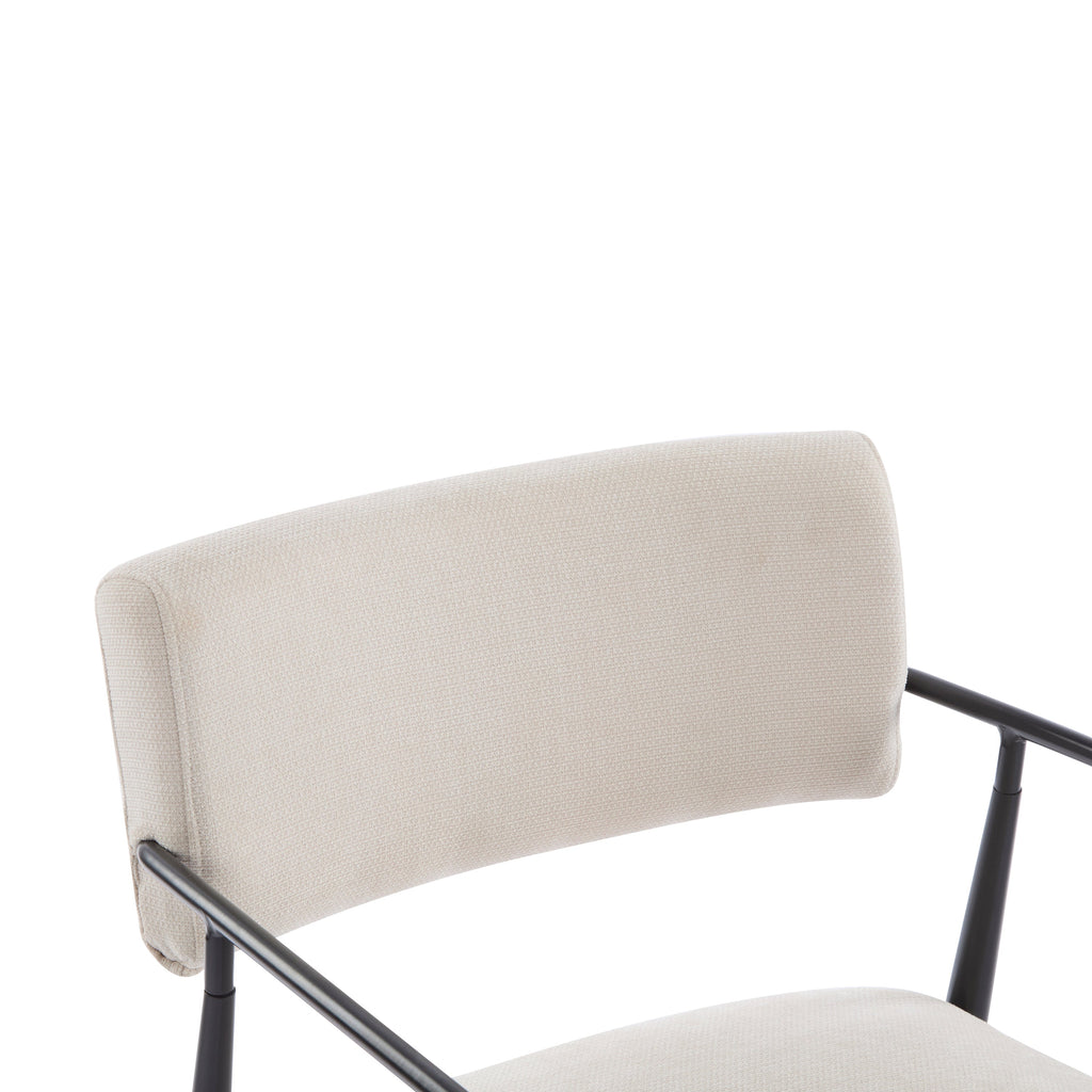 Nora Modern Metal Frame Dining Chair, Set of 2