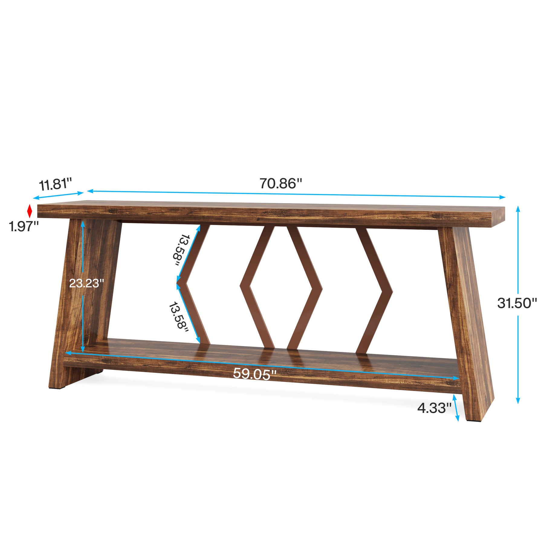 Fenwick Farmhouse 2-Tier Console Table