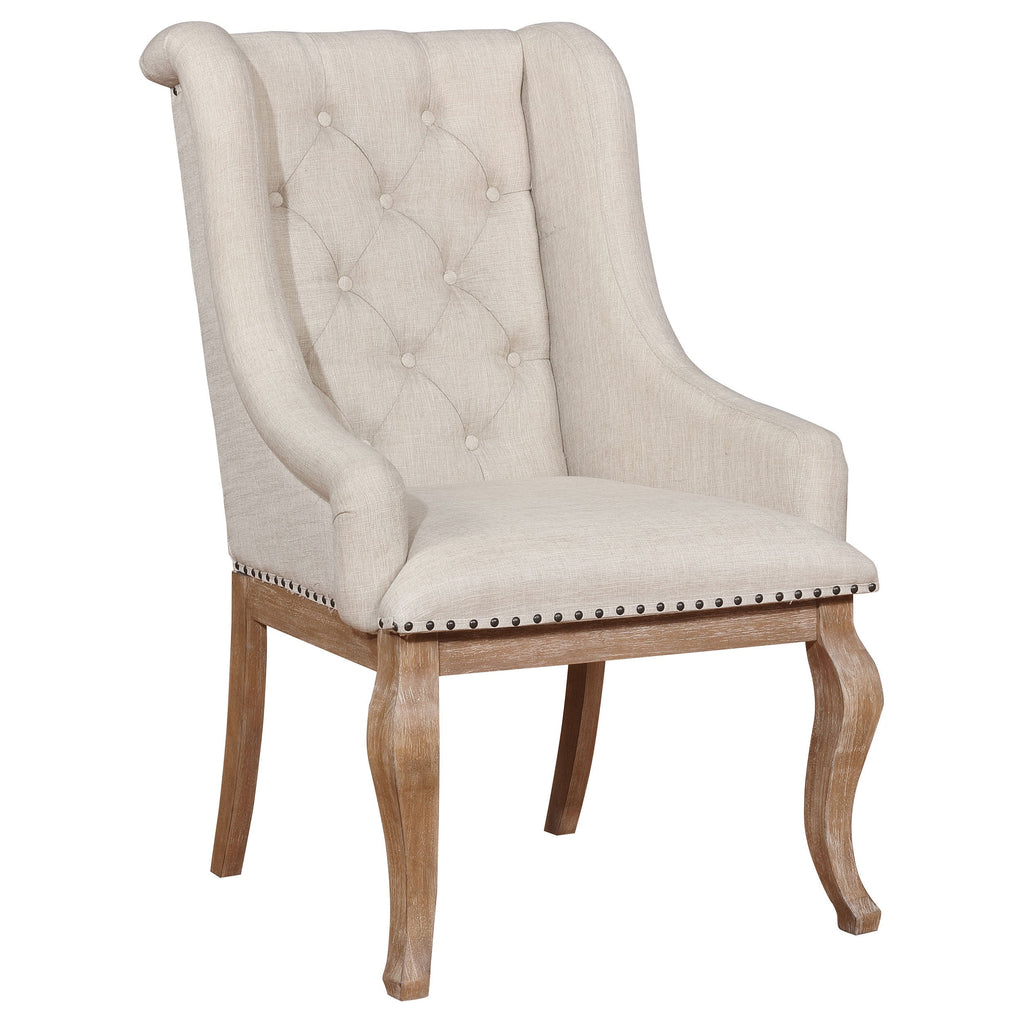 Fremont Barley Brown Upholstered Dining Chairs, Set of 2