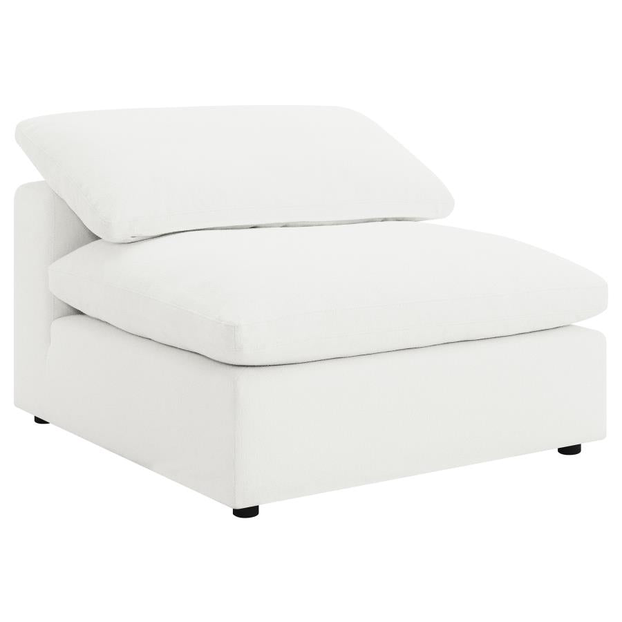 Serene Cloud 4-piece Boucle Upholstered Modular Sectional Ivory