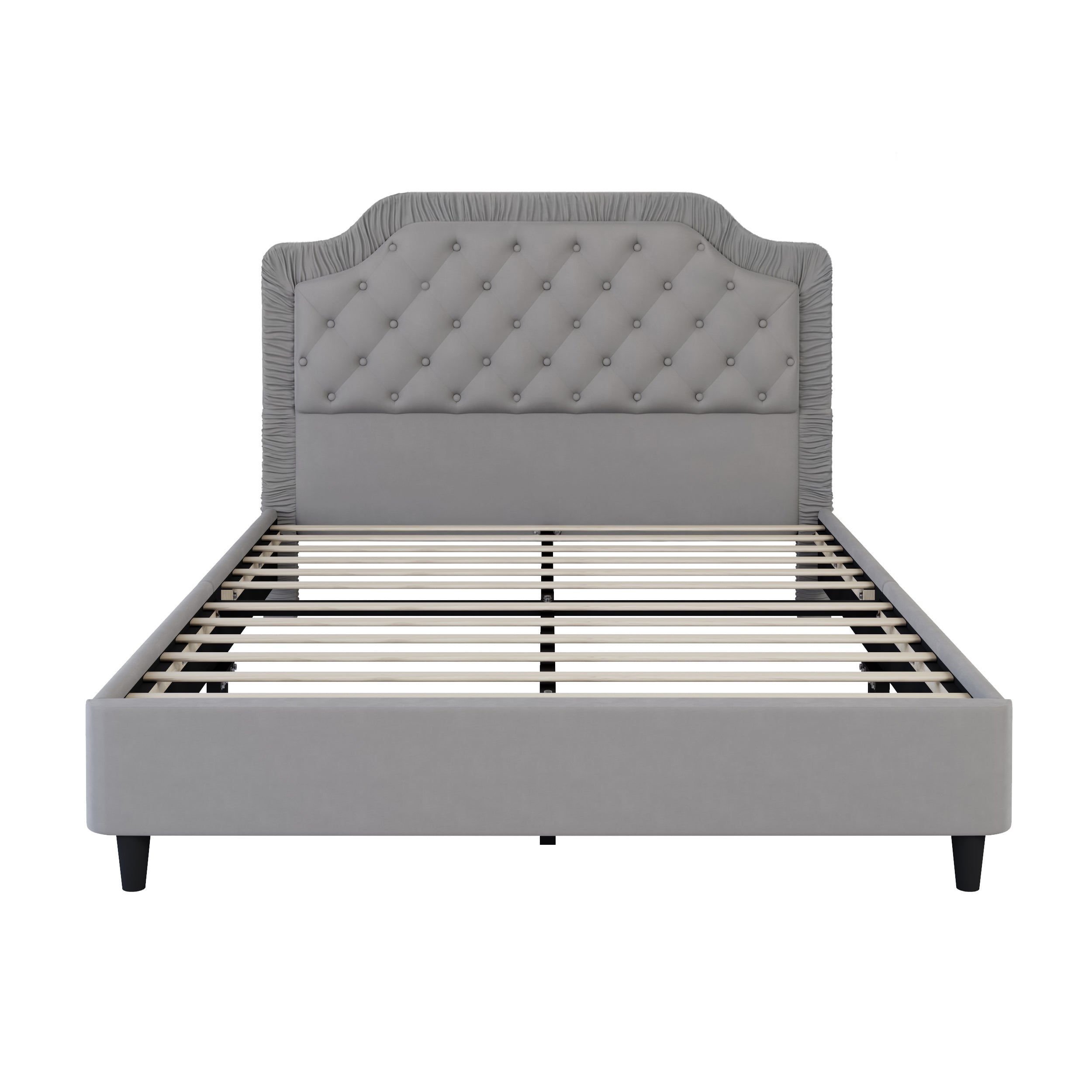 Button Tufted Headboard Bed