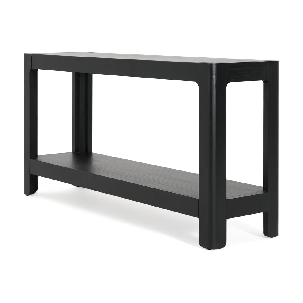 Modern Farmhouse Minimalist Rounded Console Table