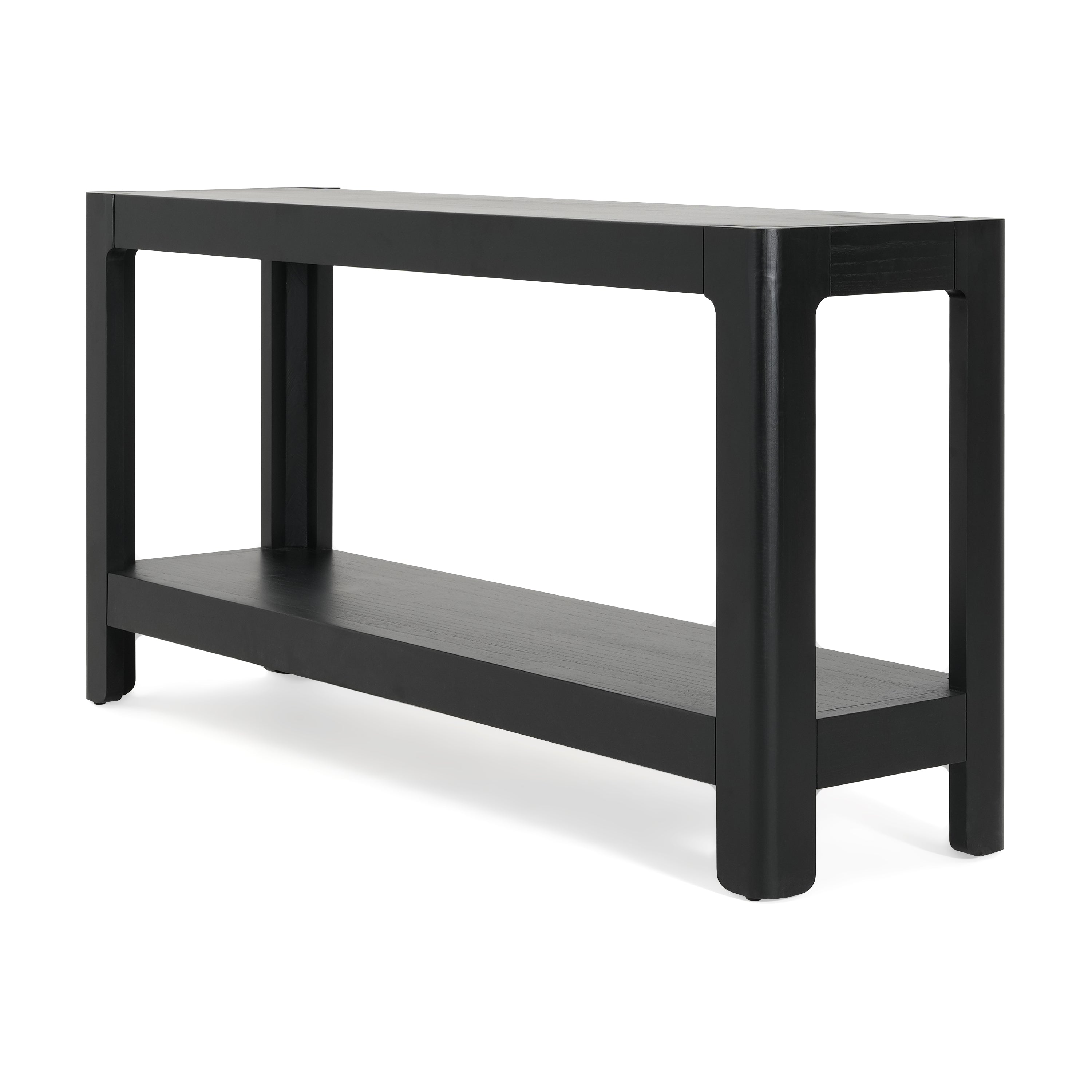 Modern Farmhouse Minimalist Rounded Console Table
