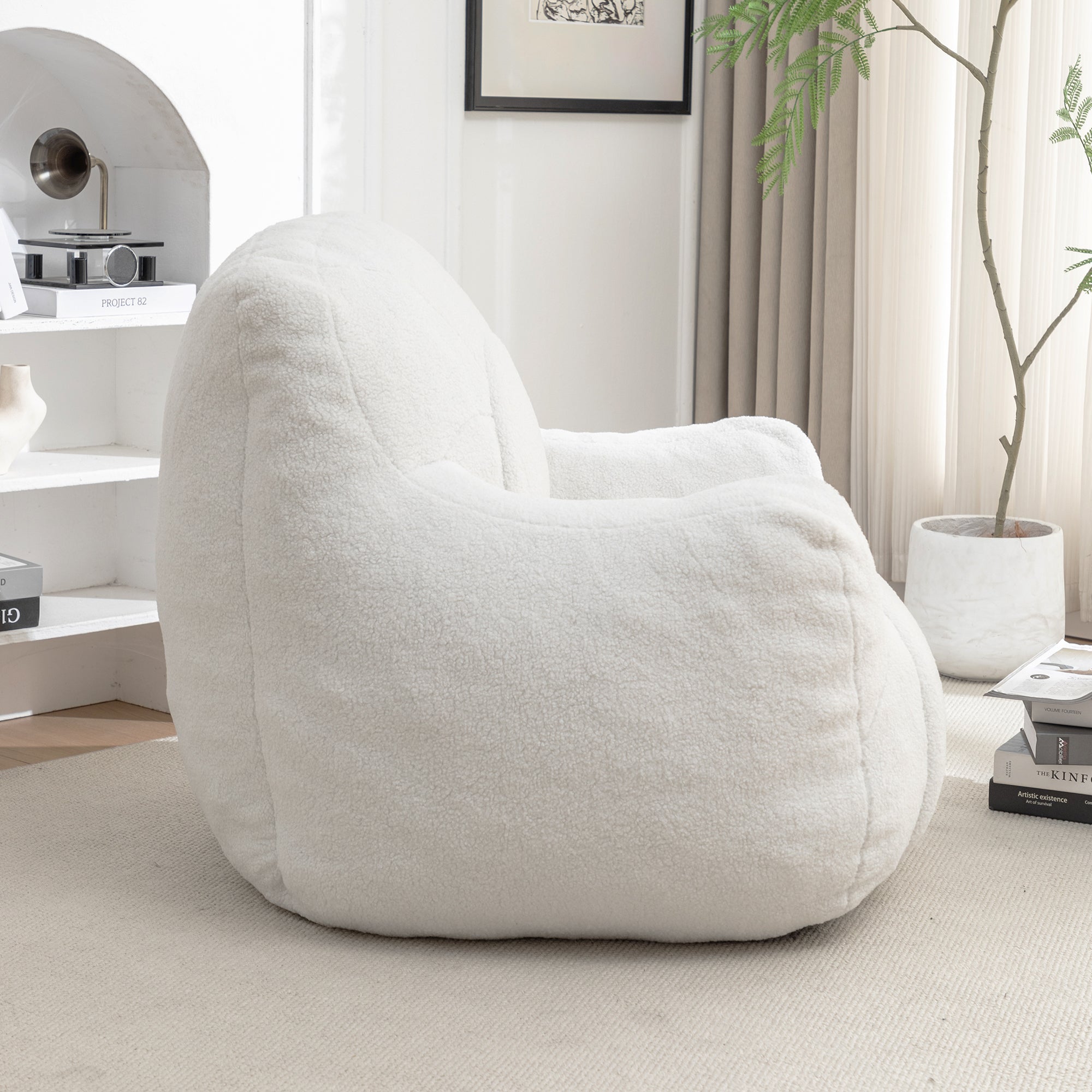 Tufted Memory Foam Bean Bag Chair