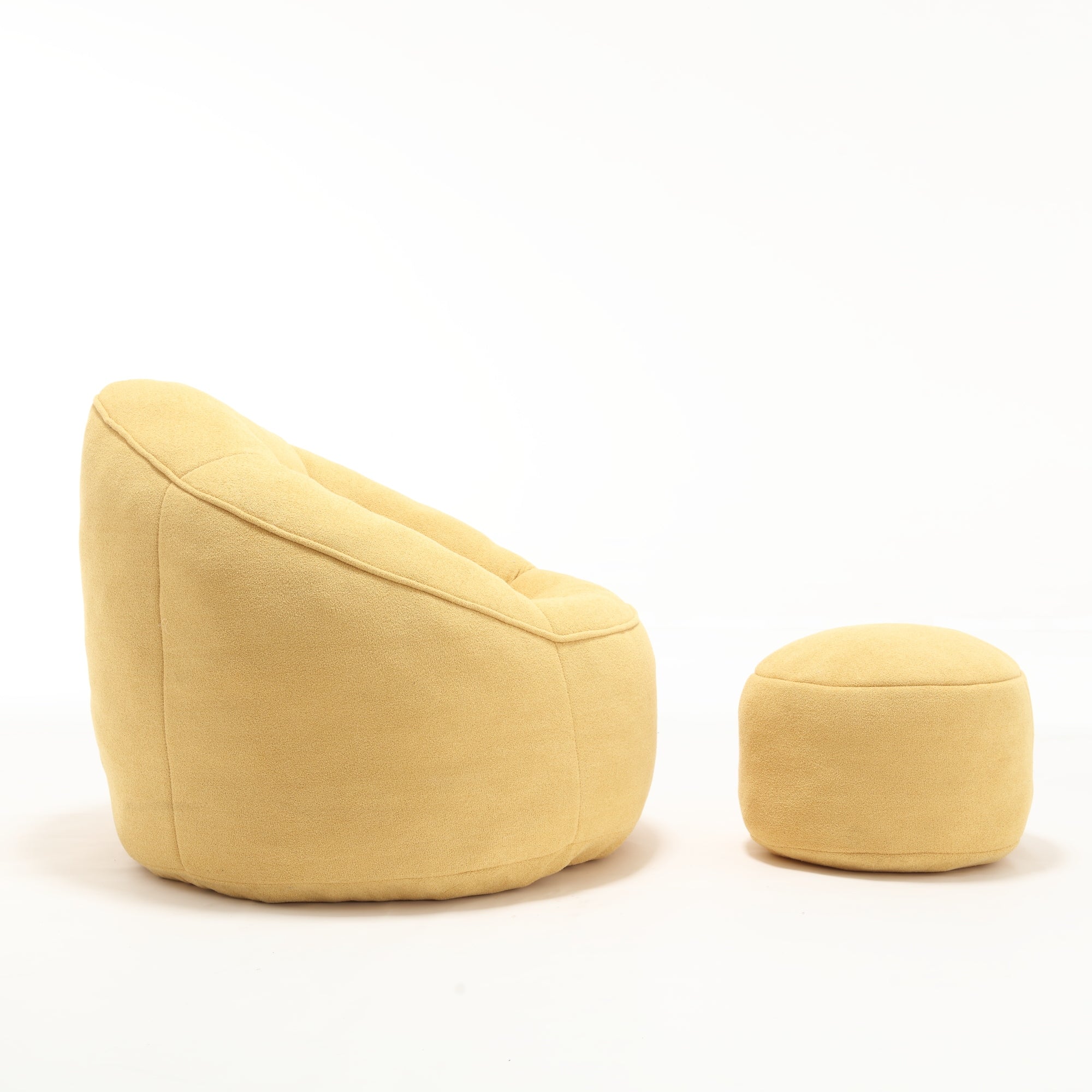 Bean Bag Sofa Chair with High-Pressure Foam and Footrest
