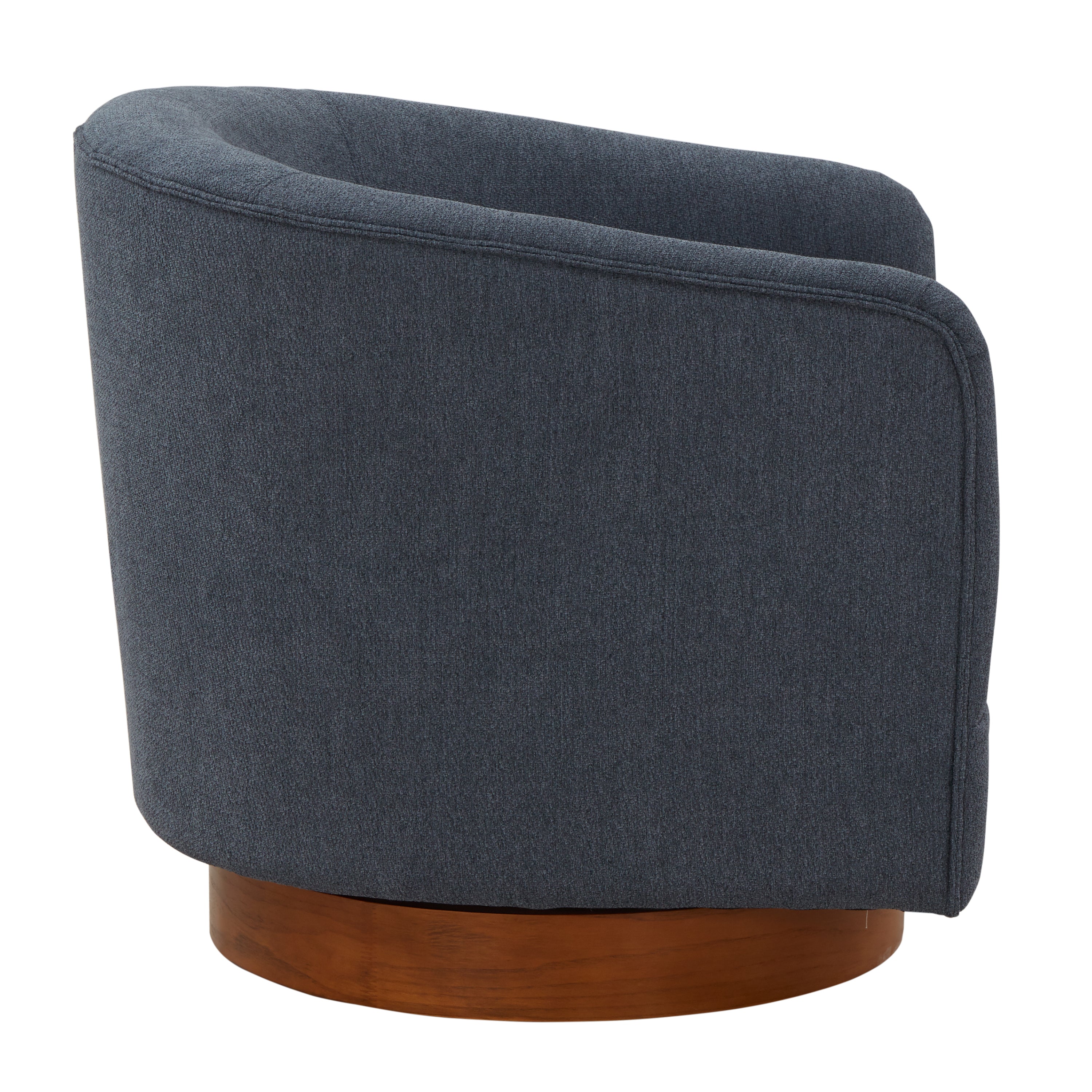Miramar Wood Base Swivel Club Accent Chair