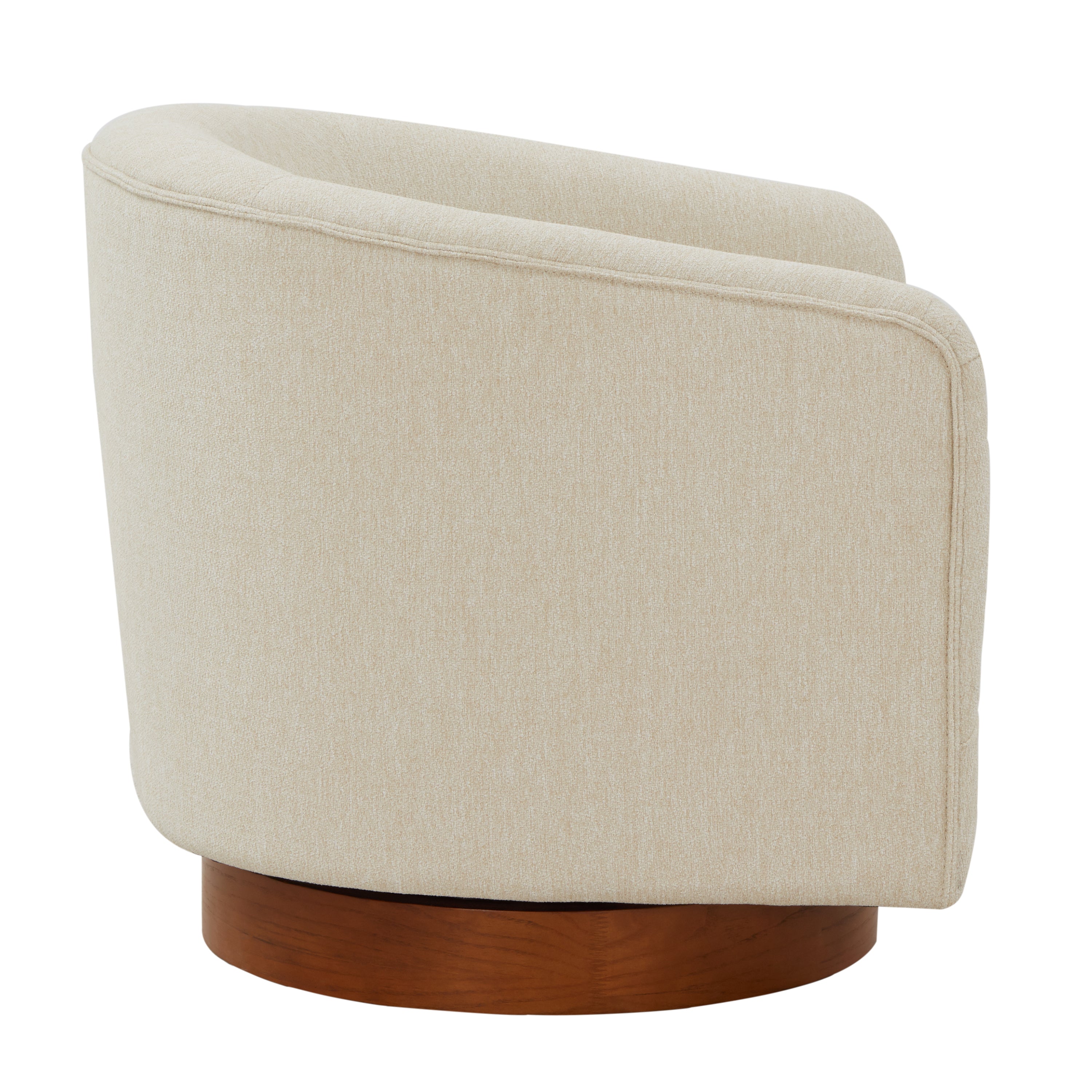 Miramar Wood Base Swivel Club Accent Chair