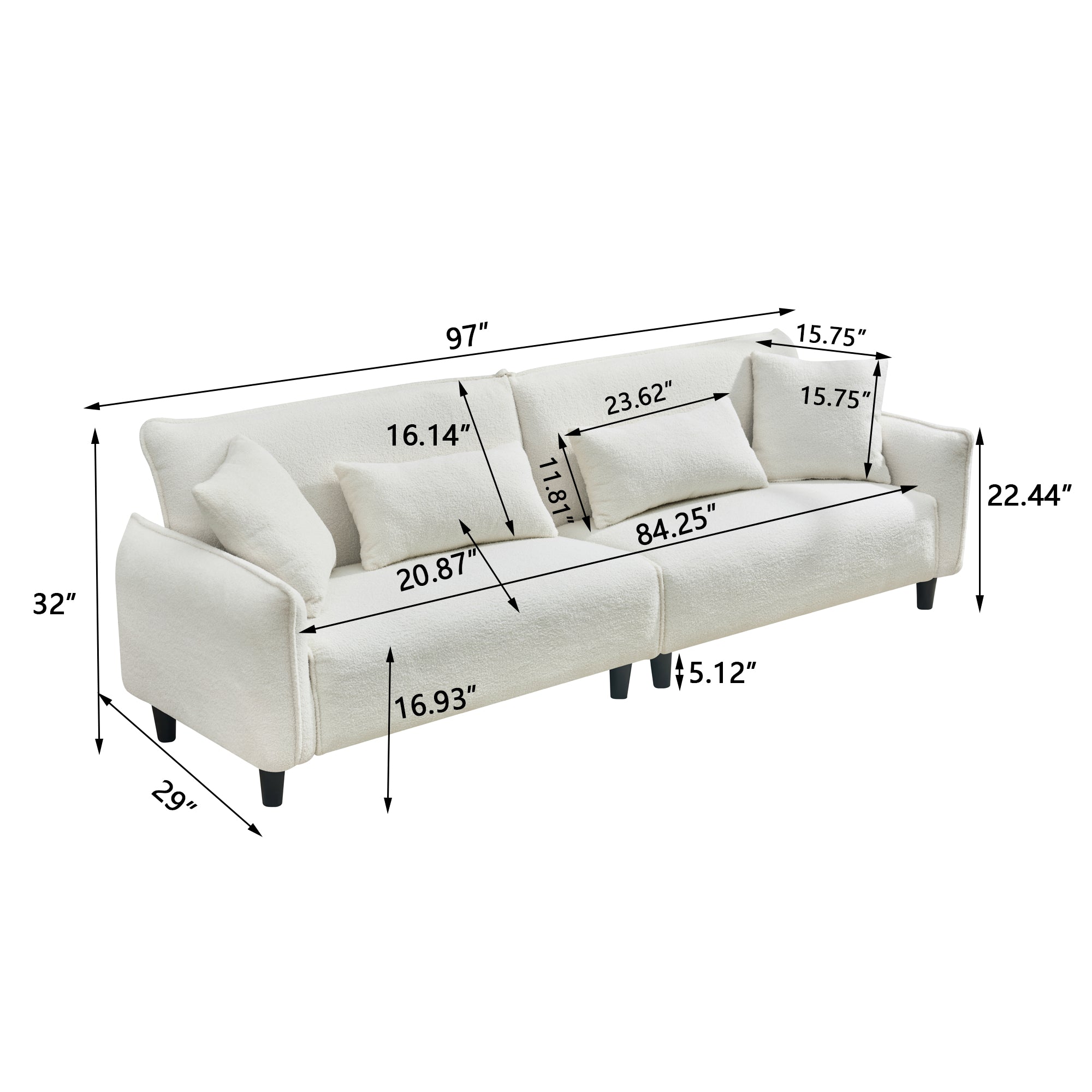Teddy Velvet Sofa