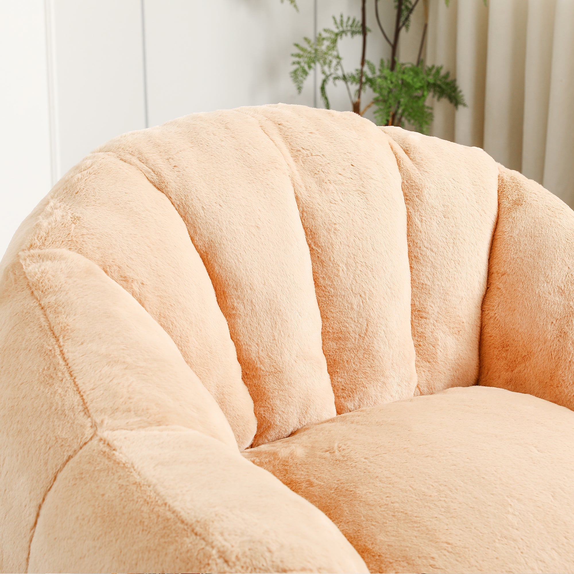 Beanbag Sofa Chair with Armrests Stuffed with High-Density Foam