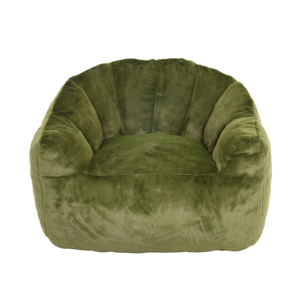 Beanbag Sofa Chair with Armrests Stuffed with High-Density Foam