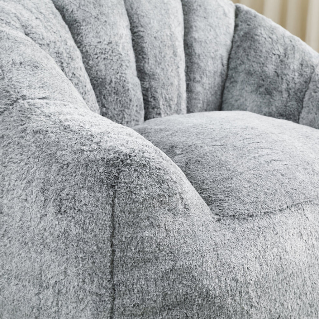 Beanbag Sofa Chair with Armrests Stuffed with High-Density Foam