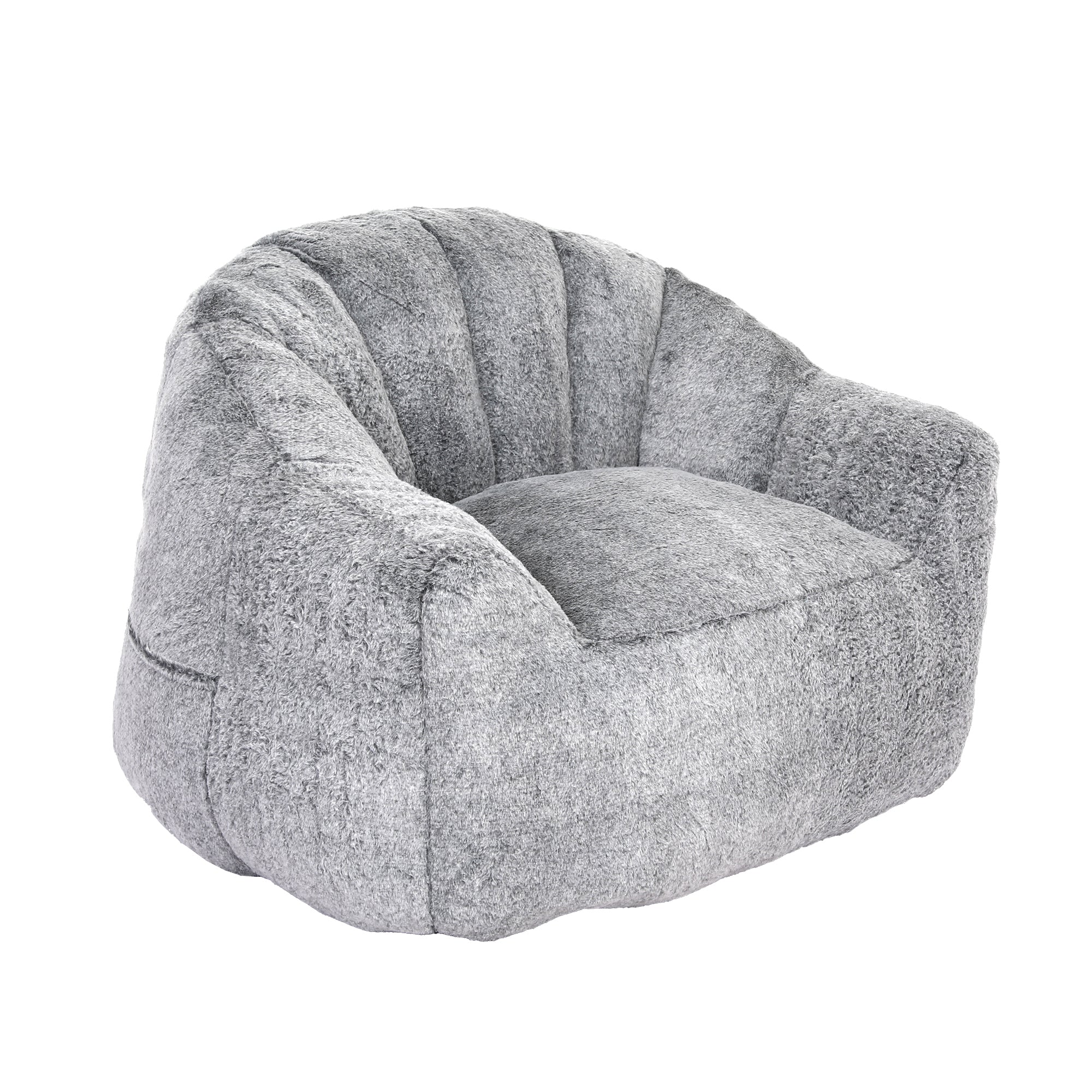 Beanbag Sofa Chair with Armrests Stuffed with High-Density Foam