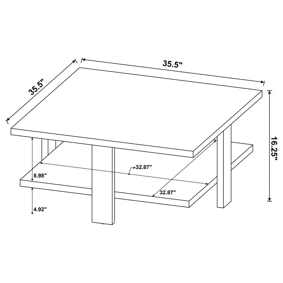 Dawn Square Coffee Table Mango Brown