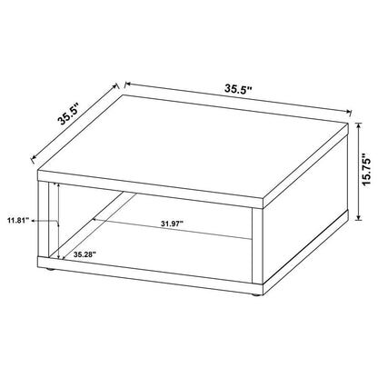Frisco Square  Wood Coffee Table Distressed Pine