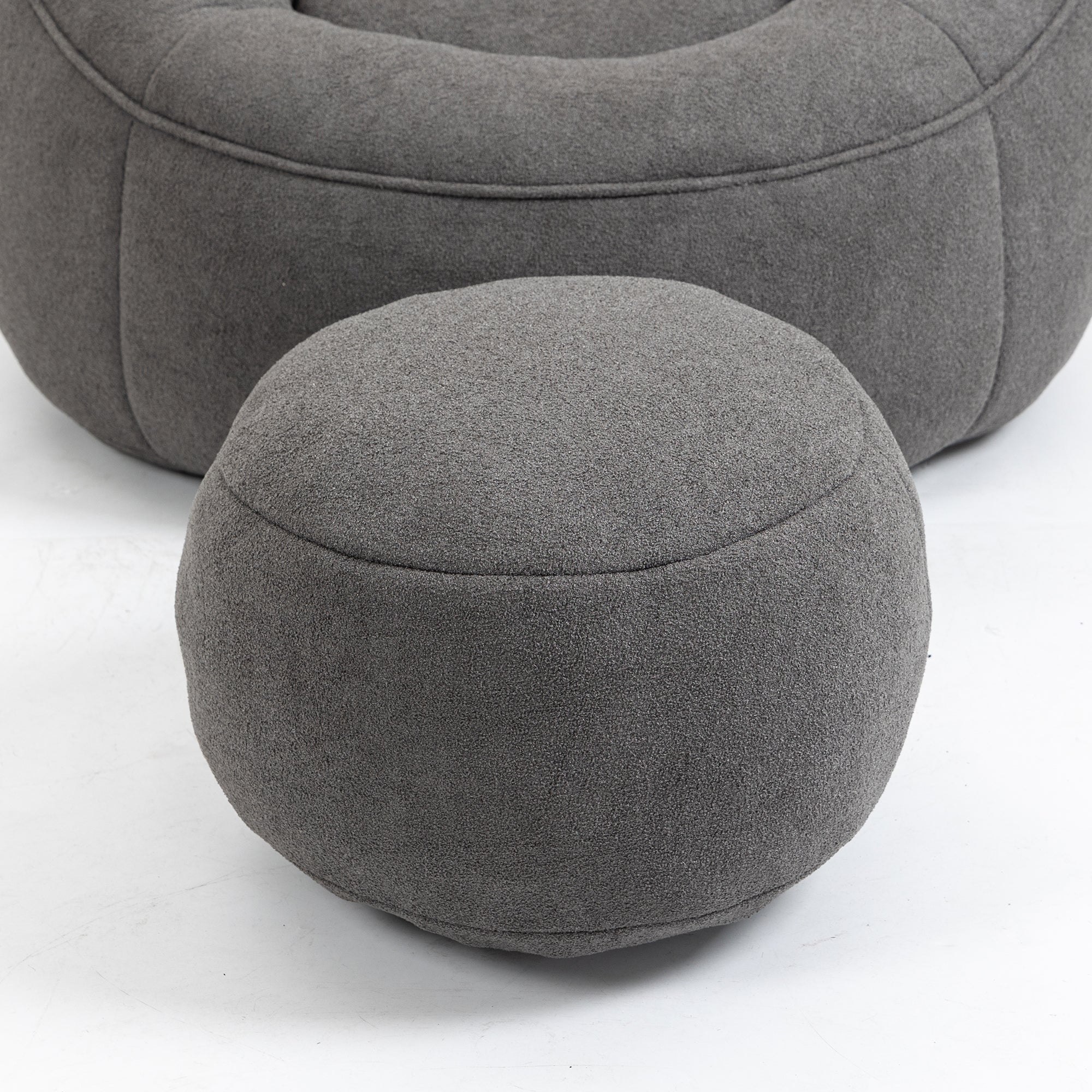 Bean Bag Sofa Chair with High-Pressure Foam and Footrest