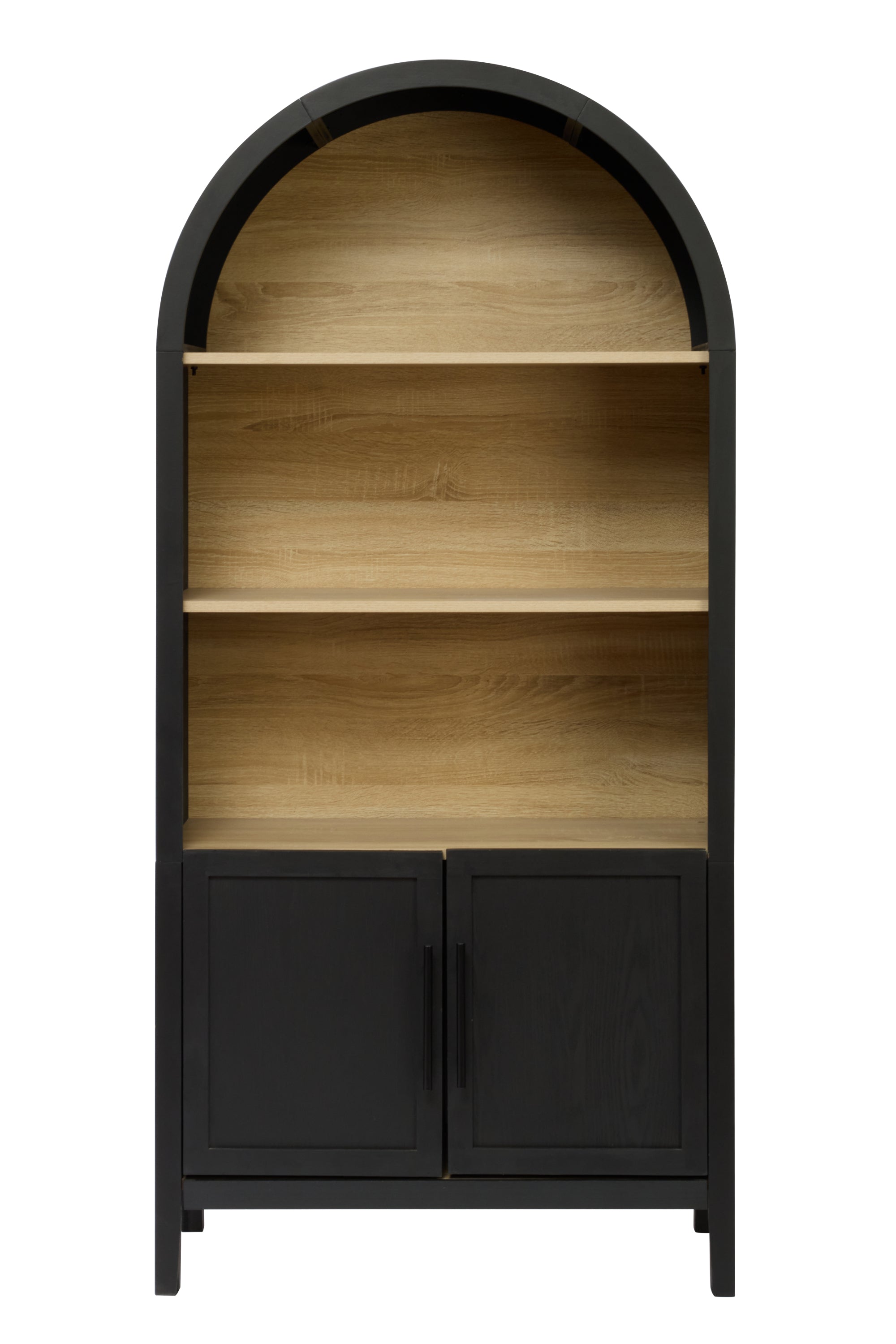 Grantham Arched 3-Tier Bookcase Cabinet with Door