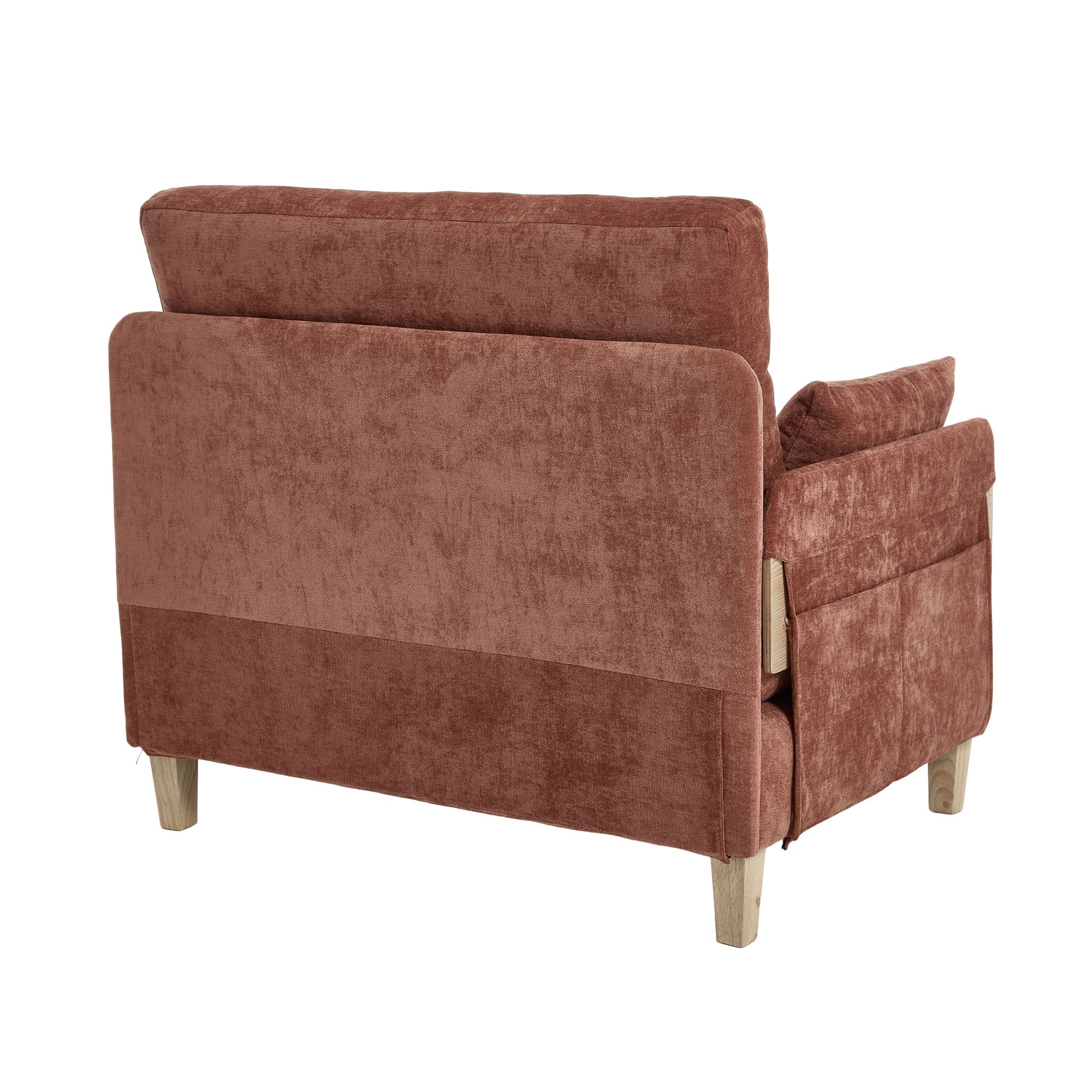 Mid-Century Modern Chenille Foldable Sofa Bed Recliner