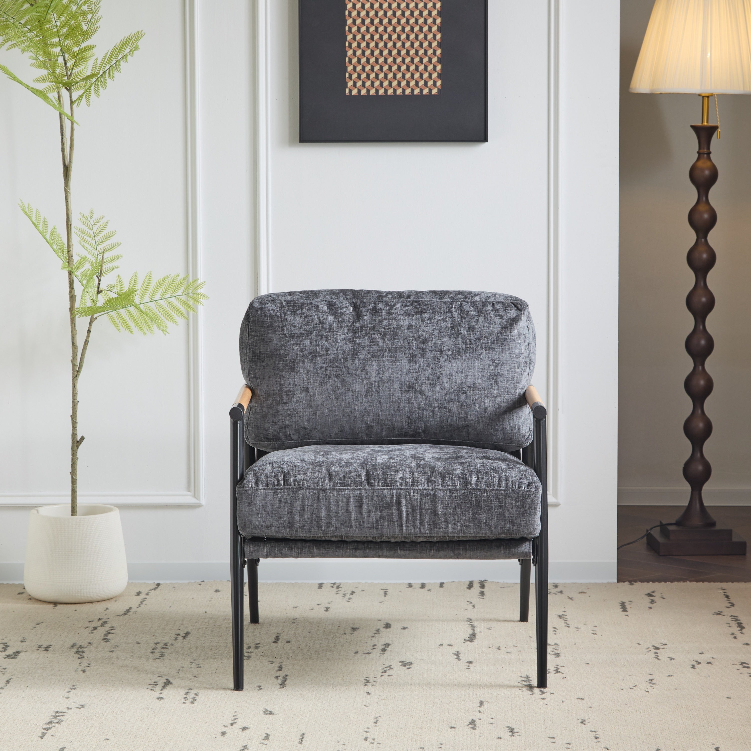 Portwyn Modern Accent Chair with Plush Cushions