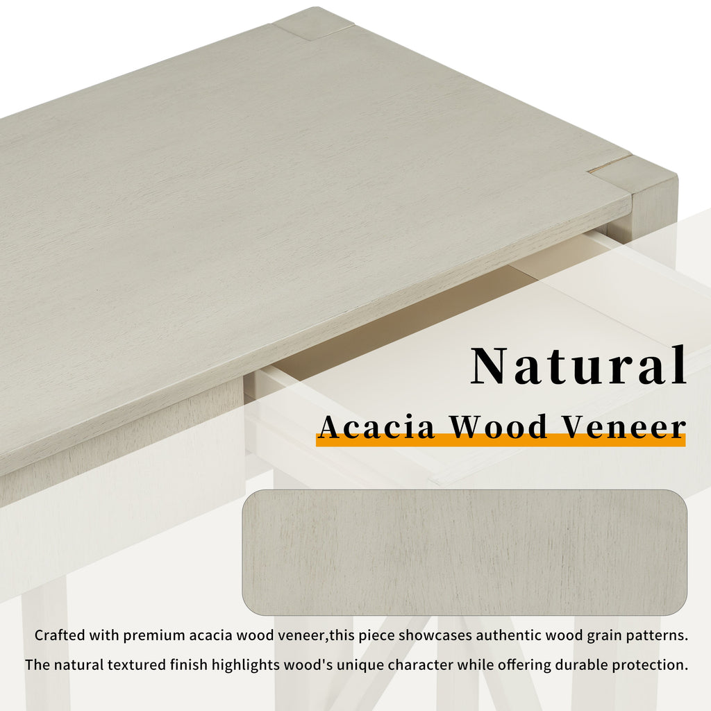 Modern Crisscross Design Entryway Table with Open Bottom Storage