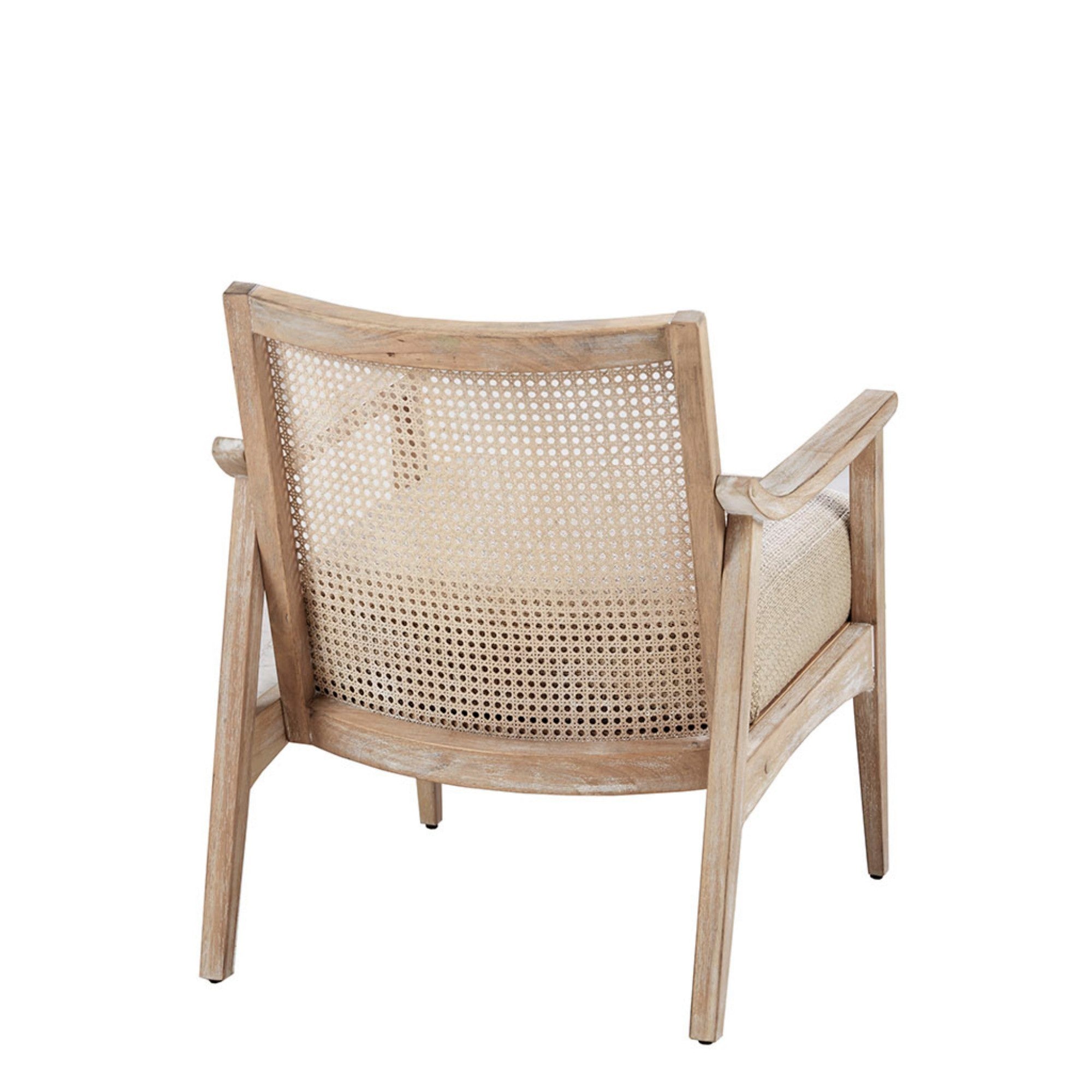 Cane Back Upholstered Accent Chair