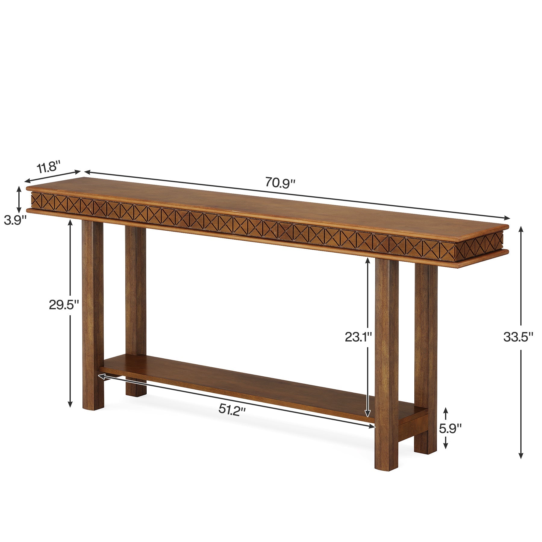 Mapledown 2-Tier Entryway Accent Table with Storage