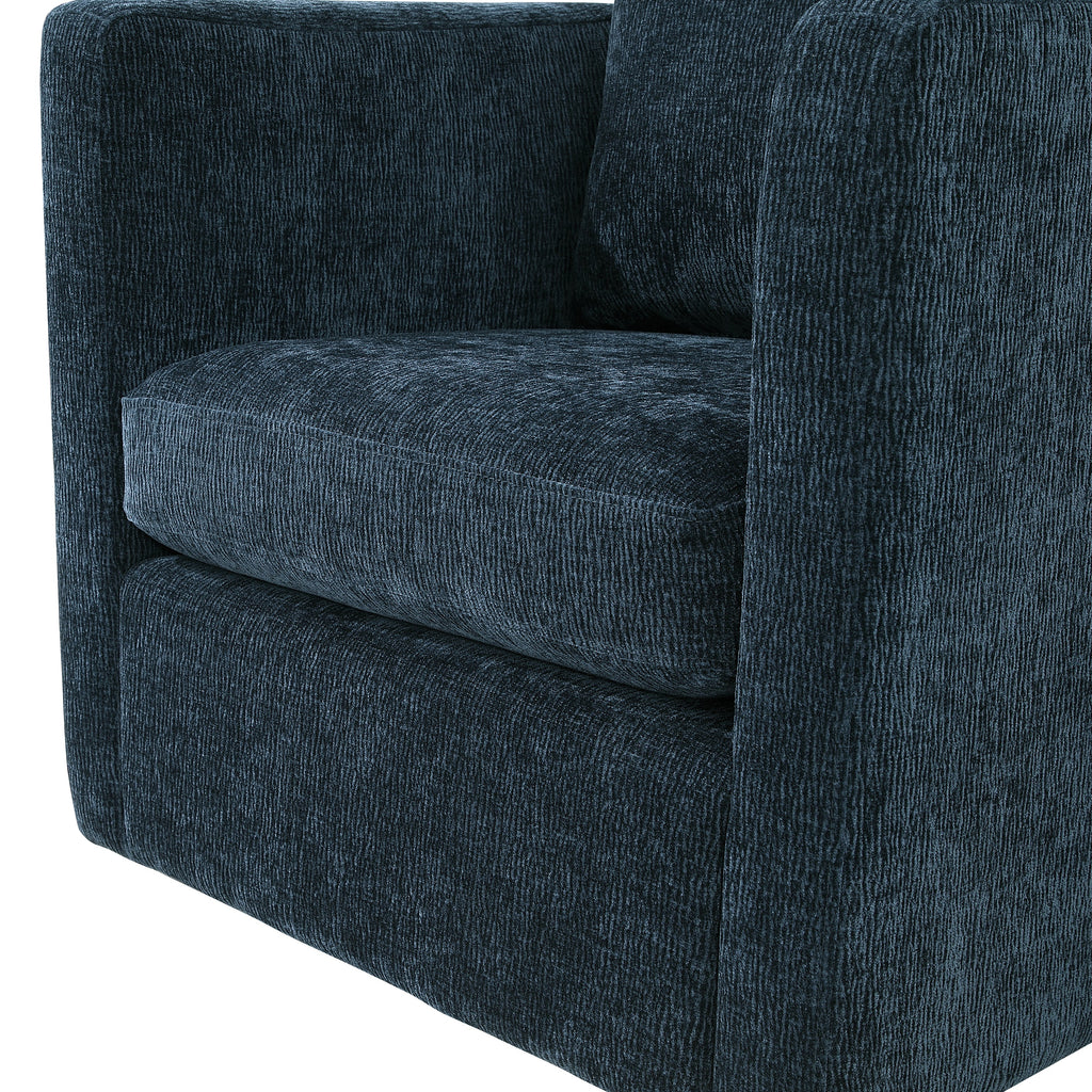 Sutton Light Grey Performance Fabric Swivel Barrel Chair