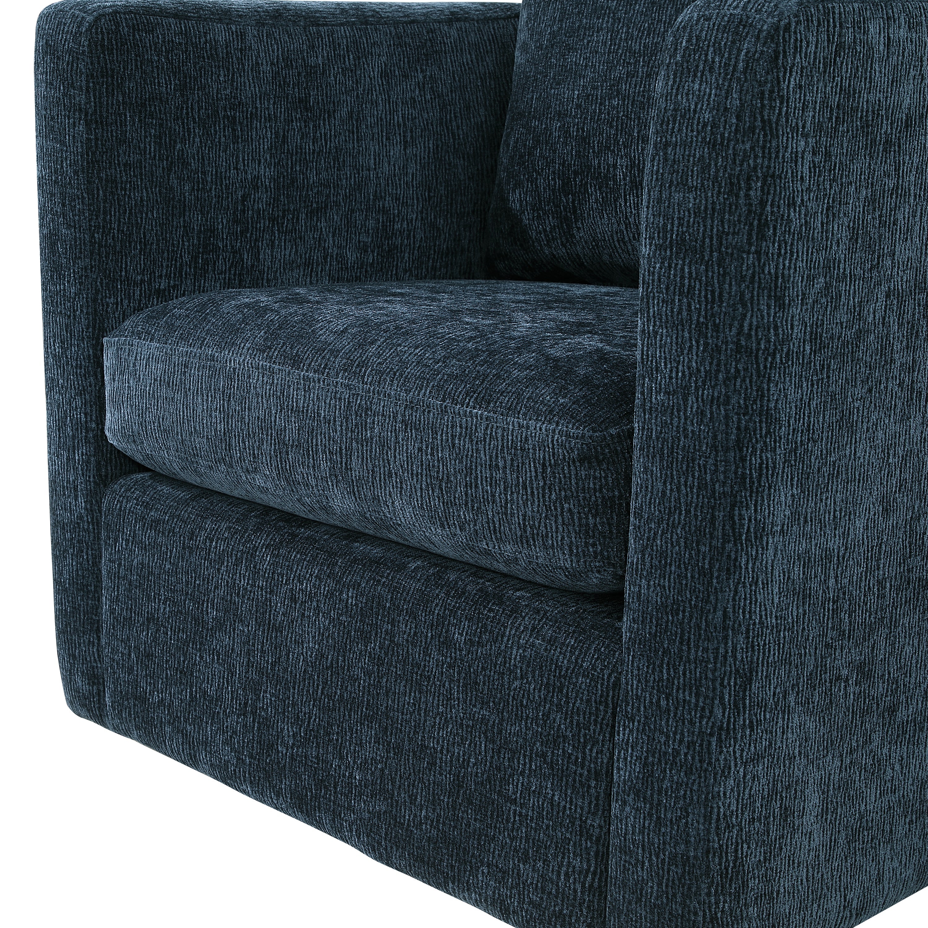 Sutton Light Grey Performance Fabric Swivel Barrel Chair