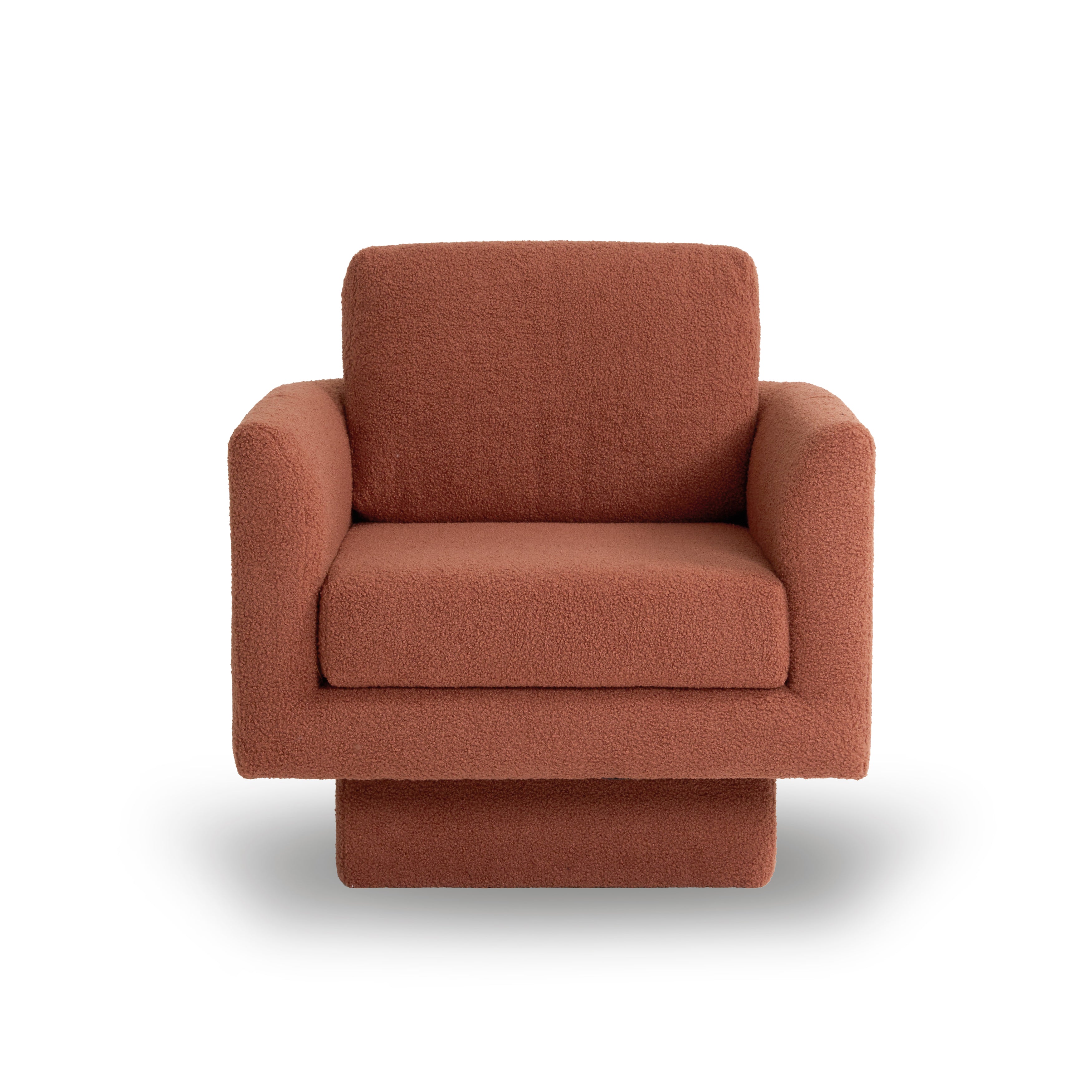 Hartswell Teddy Sherpa Modern Swivel Accent Chair