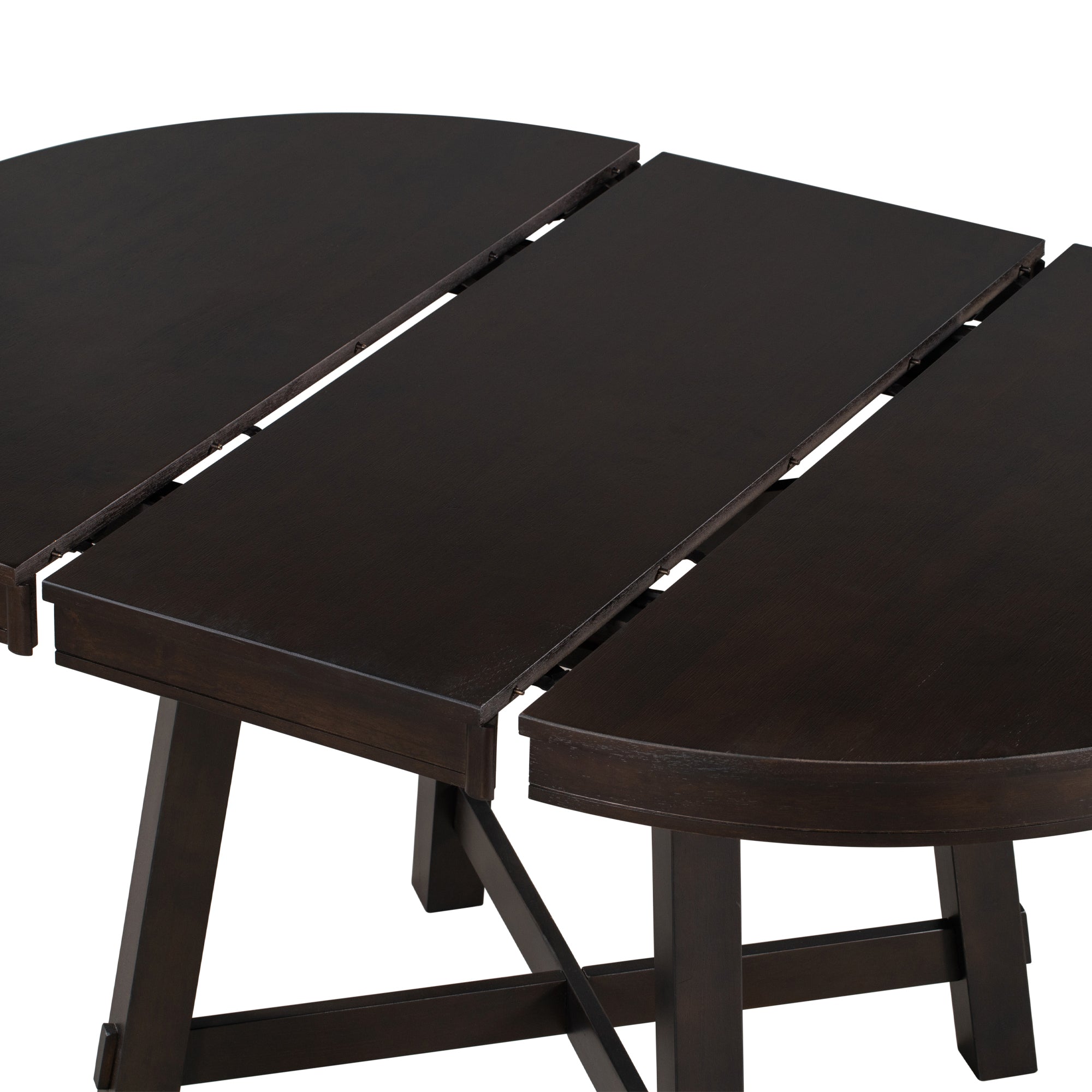 Farmhouse Round Extendable Dining Table with 16 Leaf
