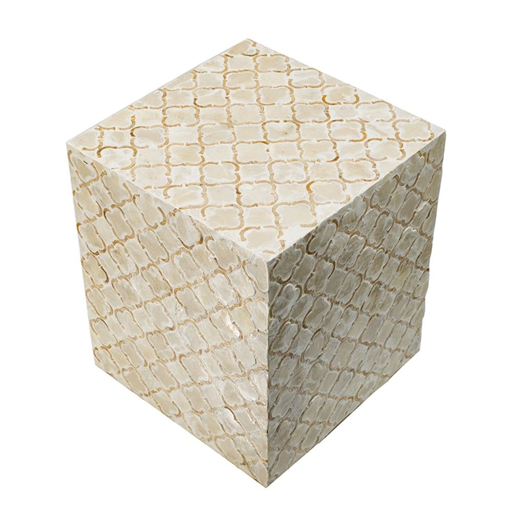 Square Capiz Side Table