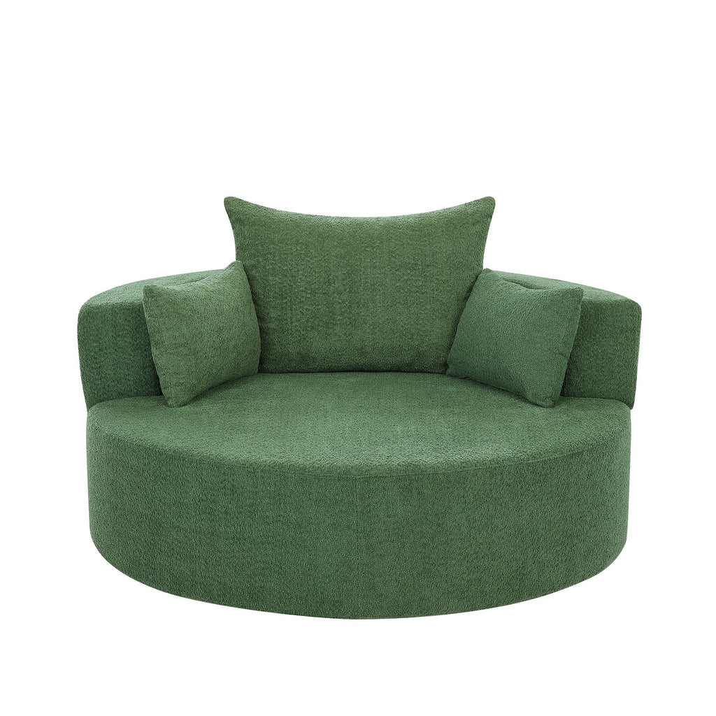 Crossley Oversized Swivel Barrel Accent Chair