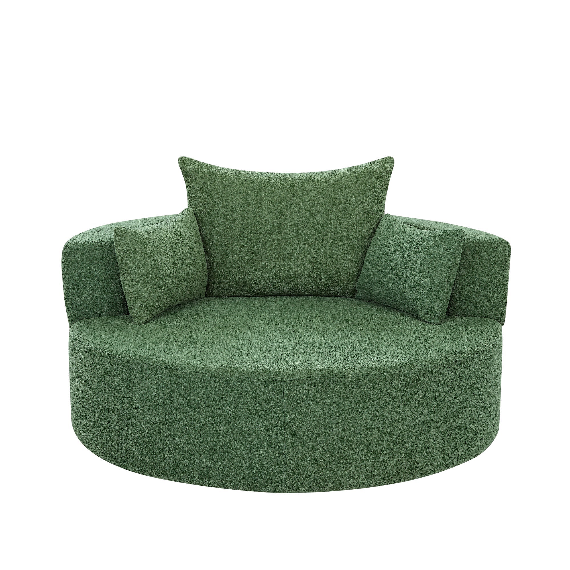 Crossley Oversized Swivel Barrel Accent Chair