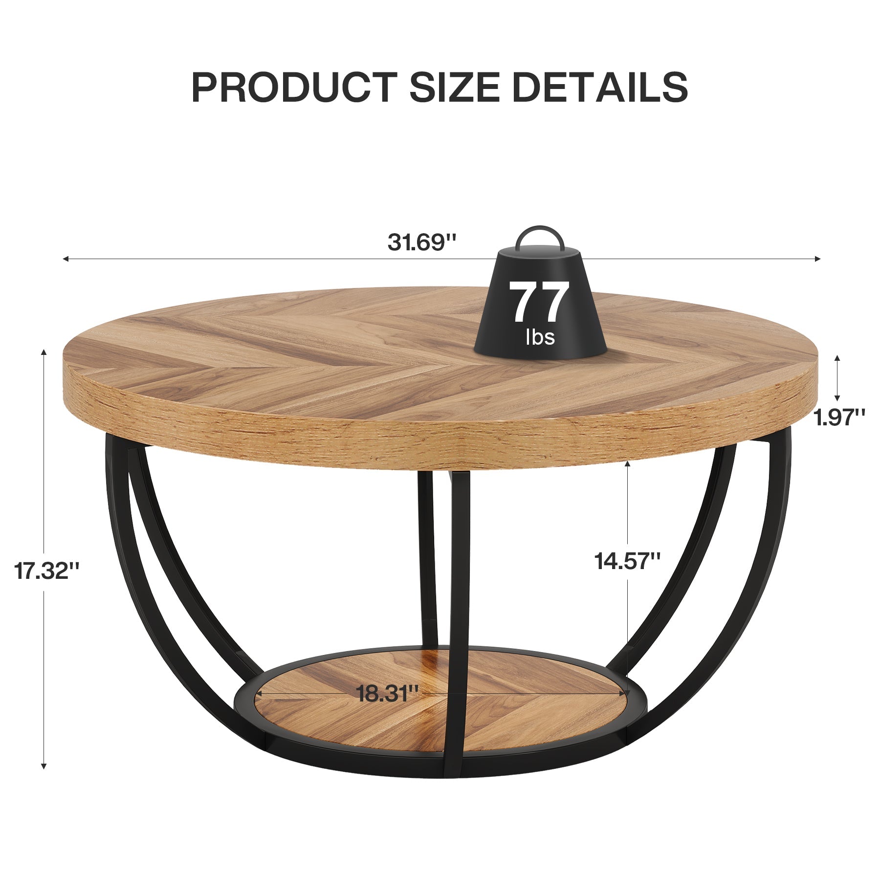 Pendleton Round Coffee Table