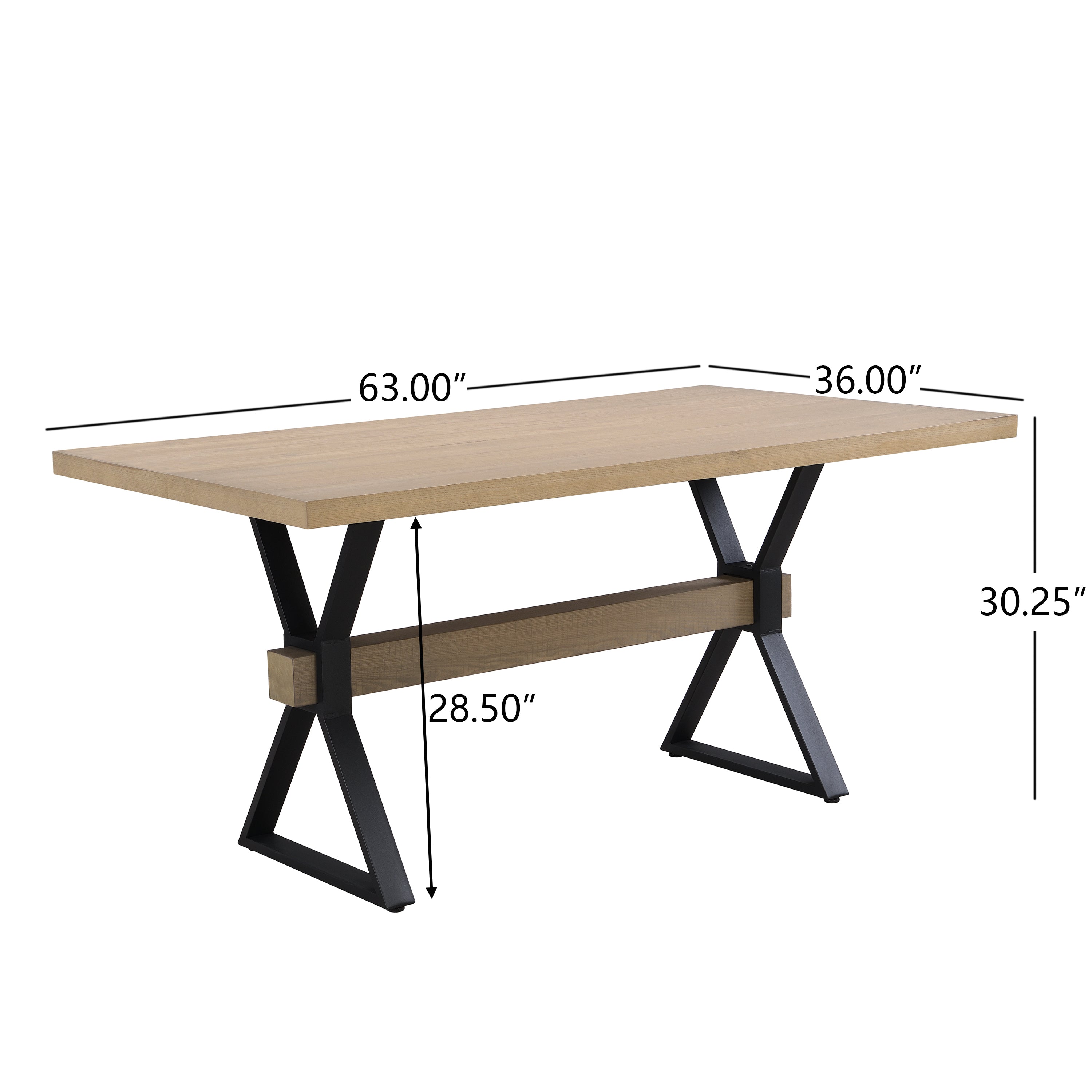 Hartsdale Farmhouse X-Shaped Dining Table