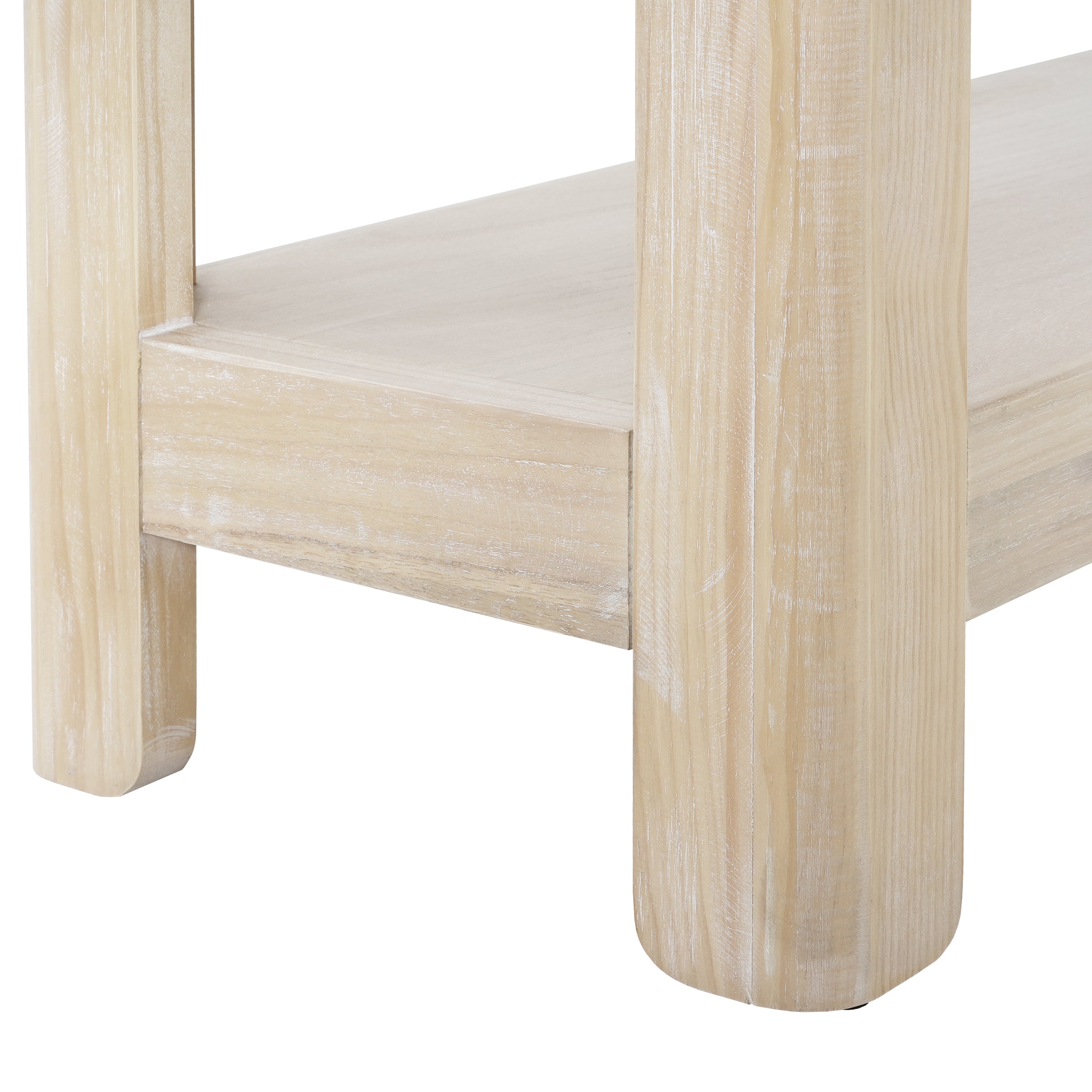 Modern Farmhouse Minimalist Rounded Console Table