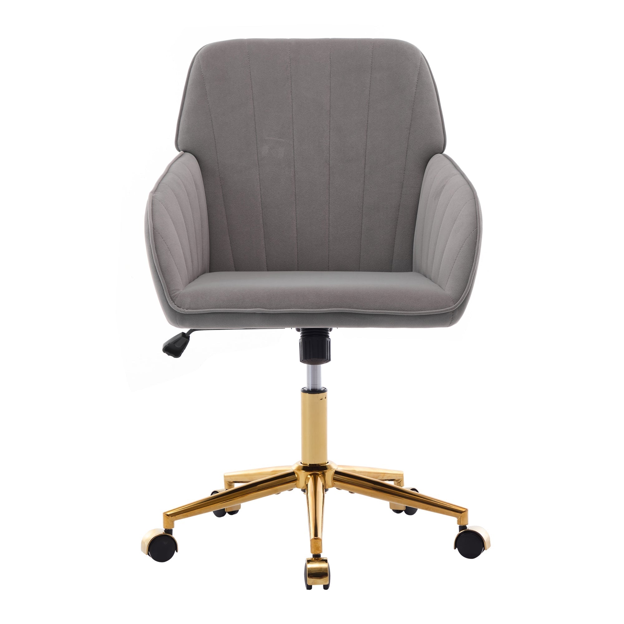 Adjustable Ergonomic Swivel Chair with Golden Base