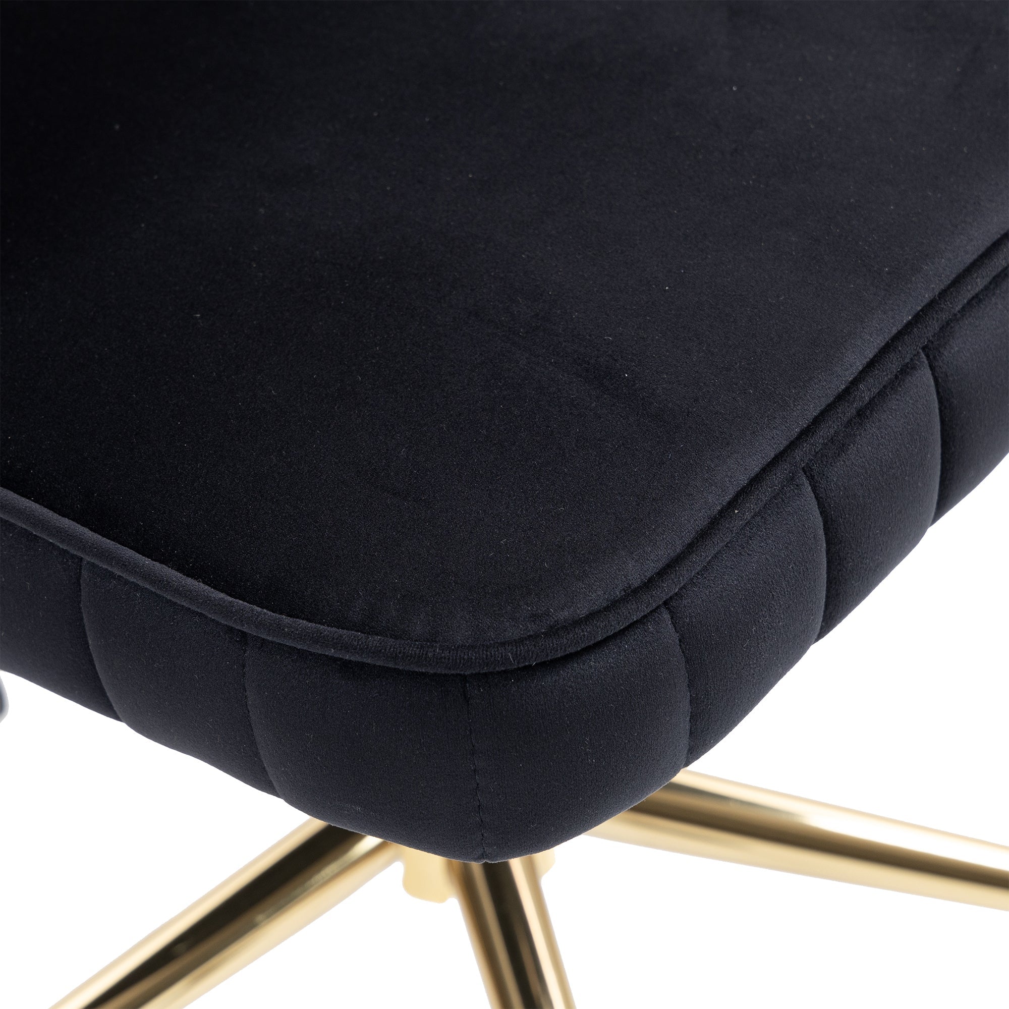 Modern Velvet Home Office Desk Chair with Adjustable Height and Swivel Wheels