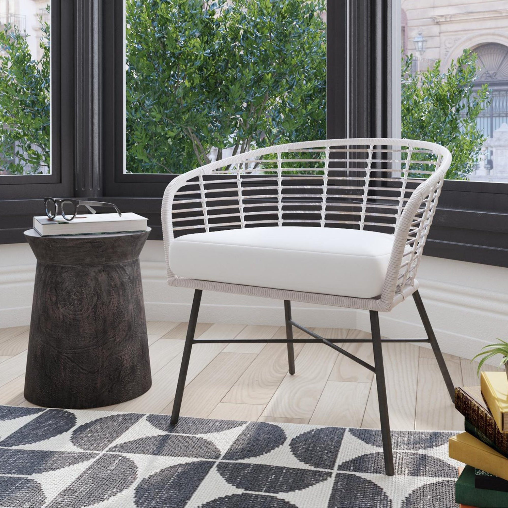 Cove Rattan Curved Occasional Chair