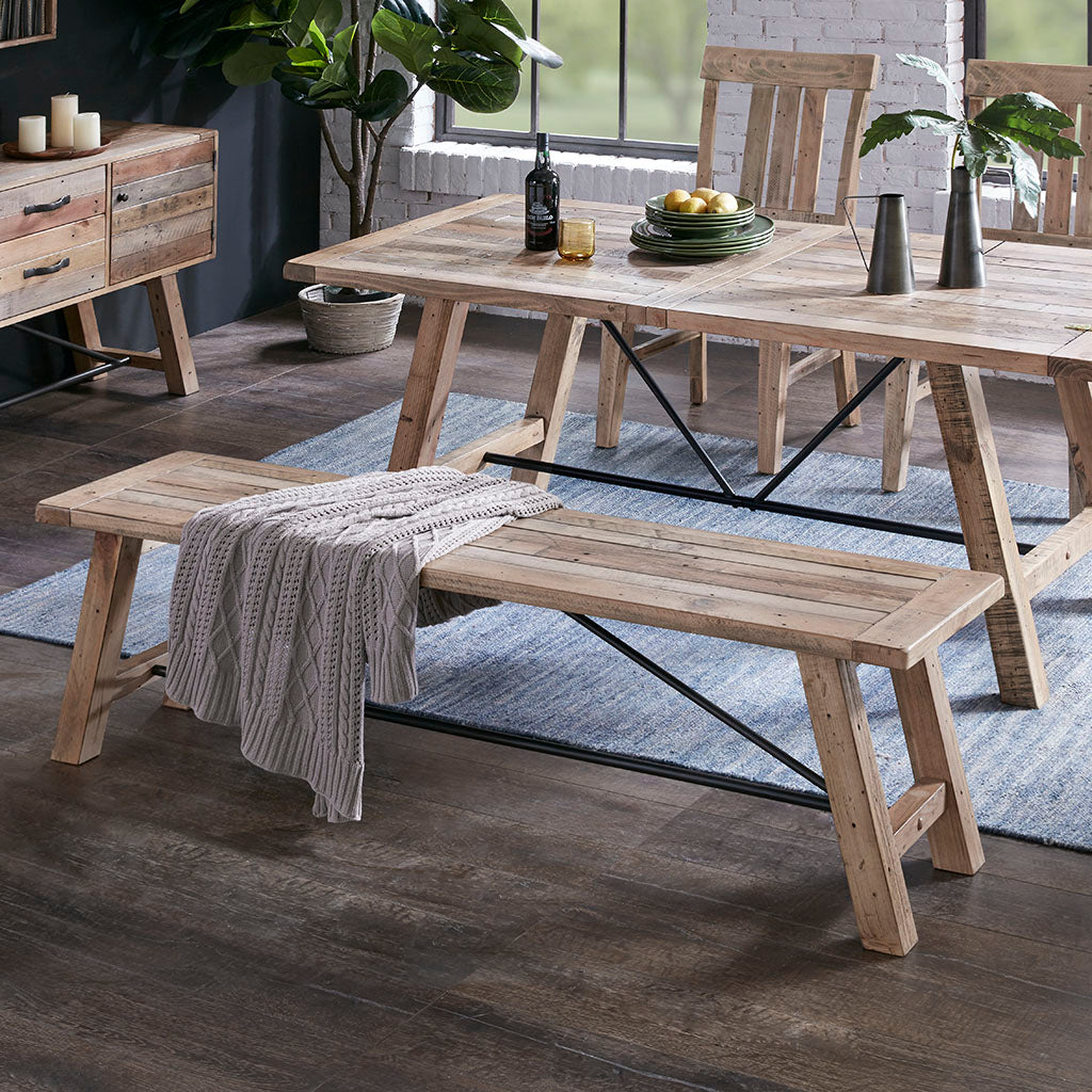 Sonoma Wood Trestle Dining Bench