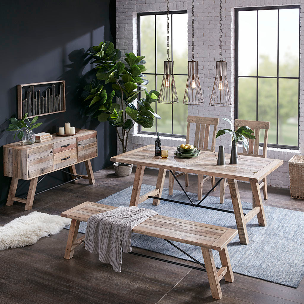 Sonoma Wood Trestle Dining Bench