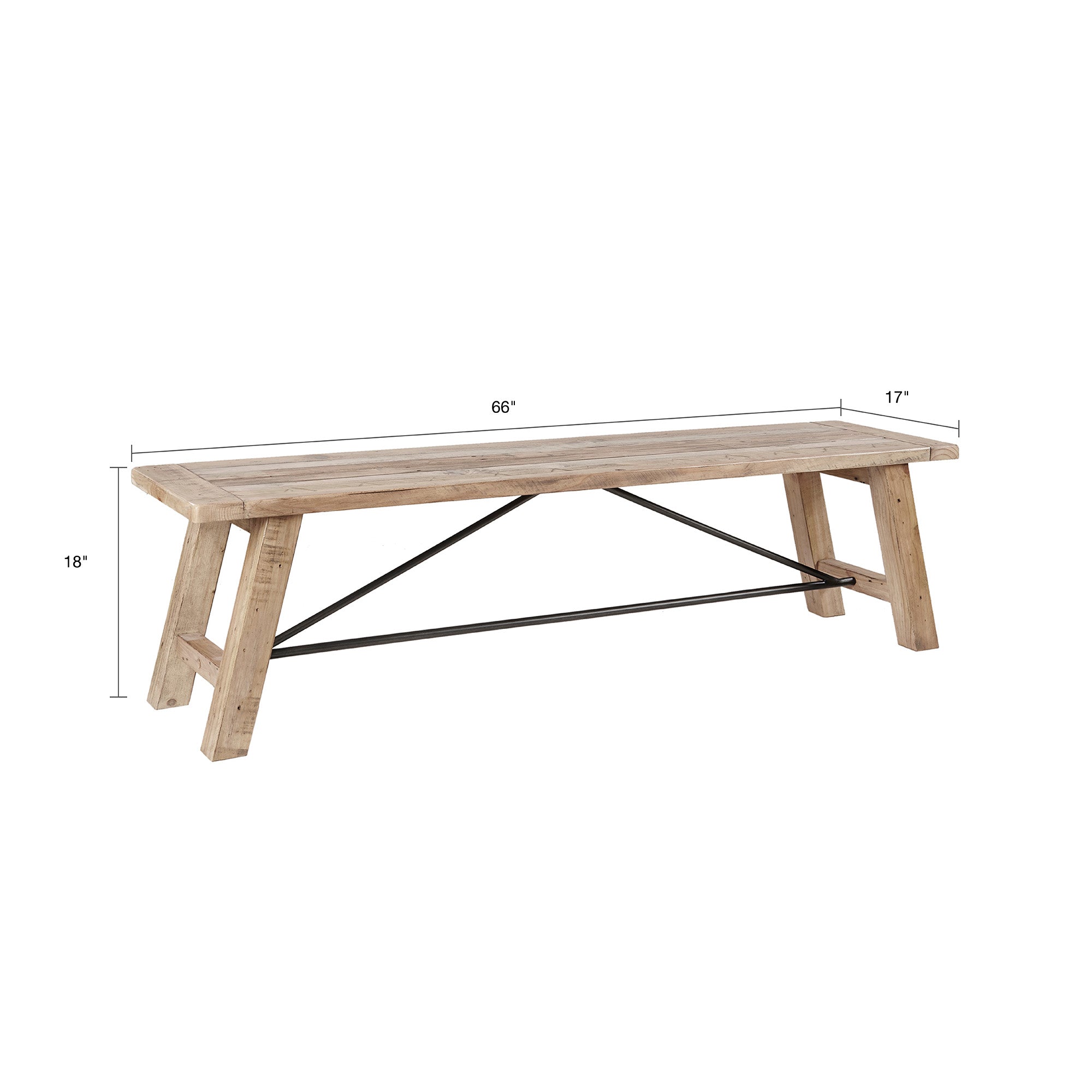 Sonoma Wood Trestle Dining Bench
